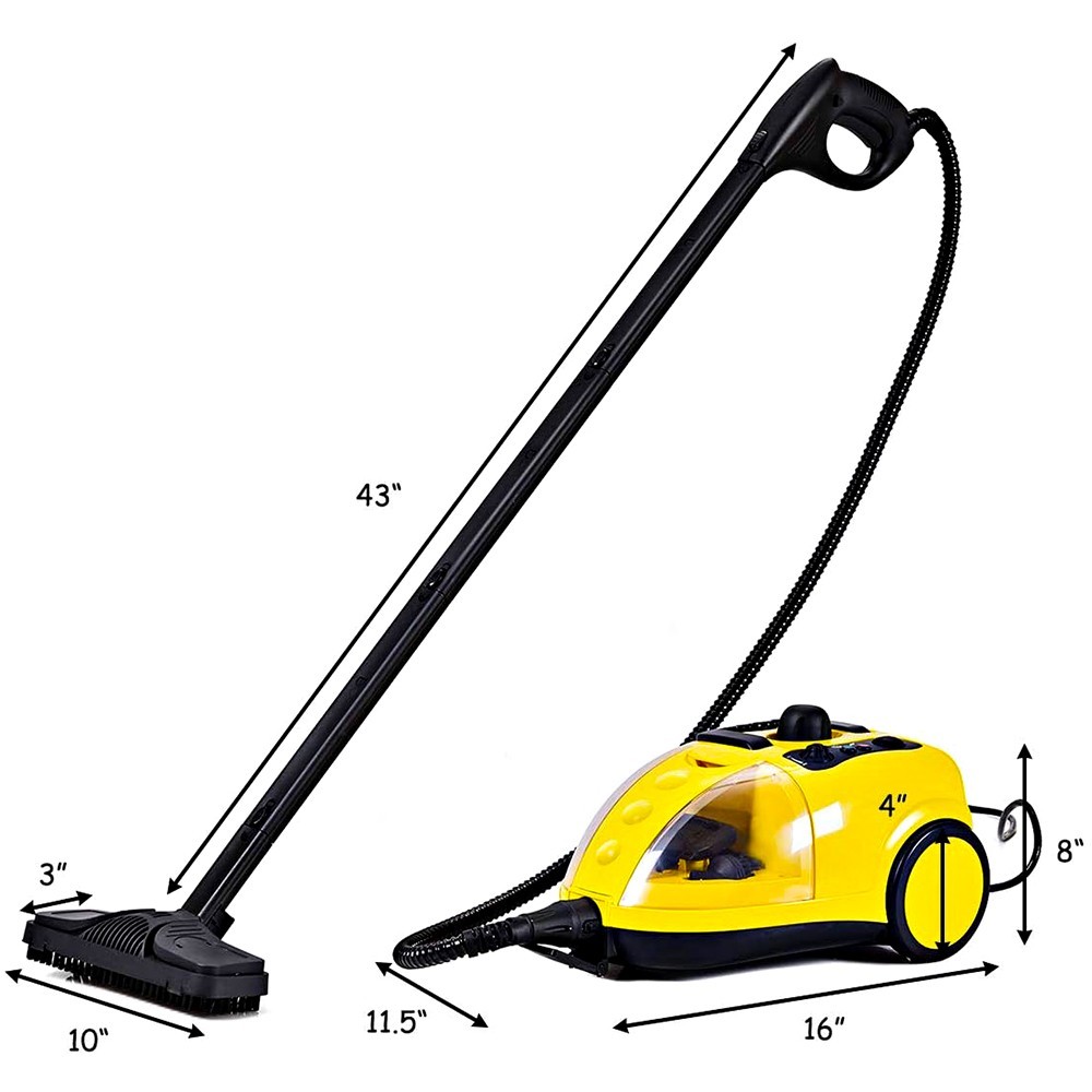 STEAM CLEANER HEAVY DUTY DEEP CLEAN 65OZ LARGE WATER TANK HOME CAR CHEMICAL-FREE
