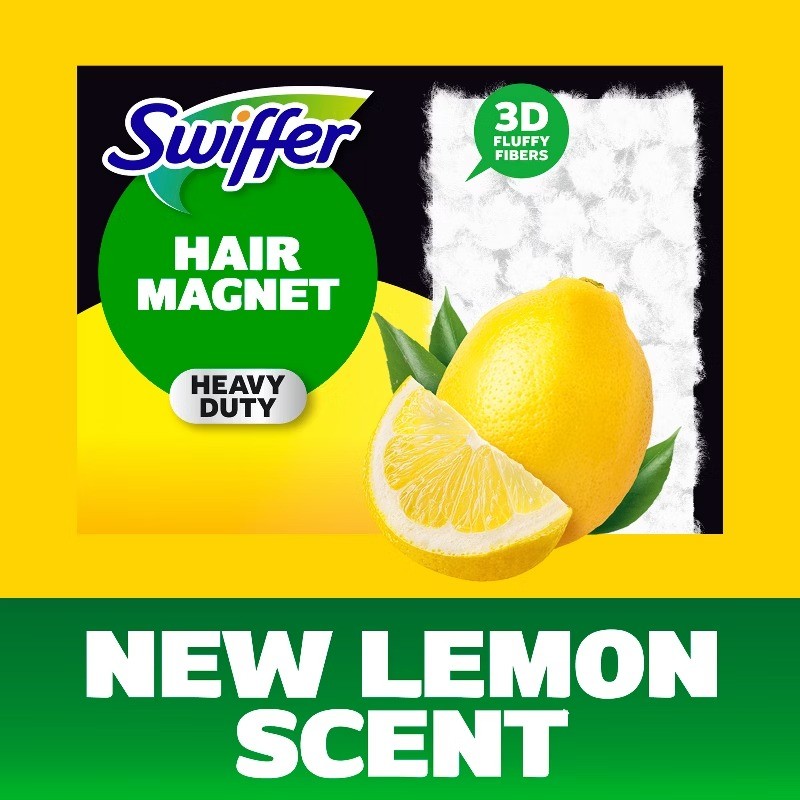 Lemon Sweeper Hair Magnet Heavy Duty Dry Refills Floor Cleaners – 20ct