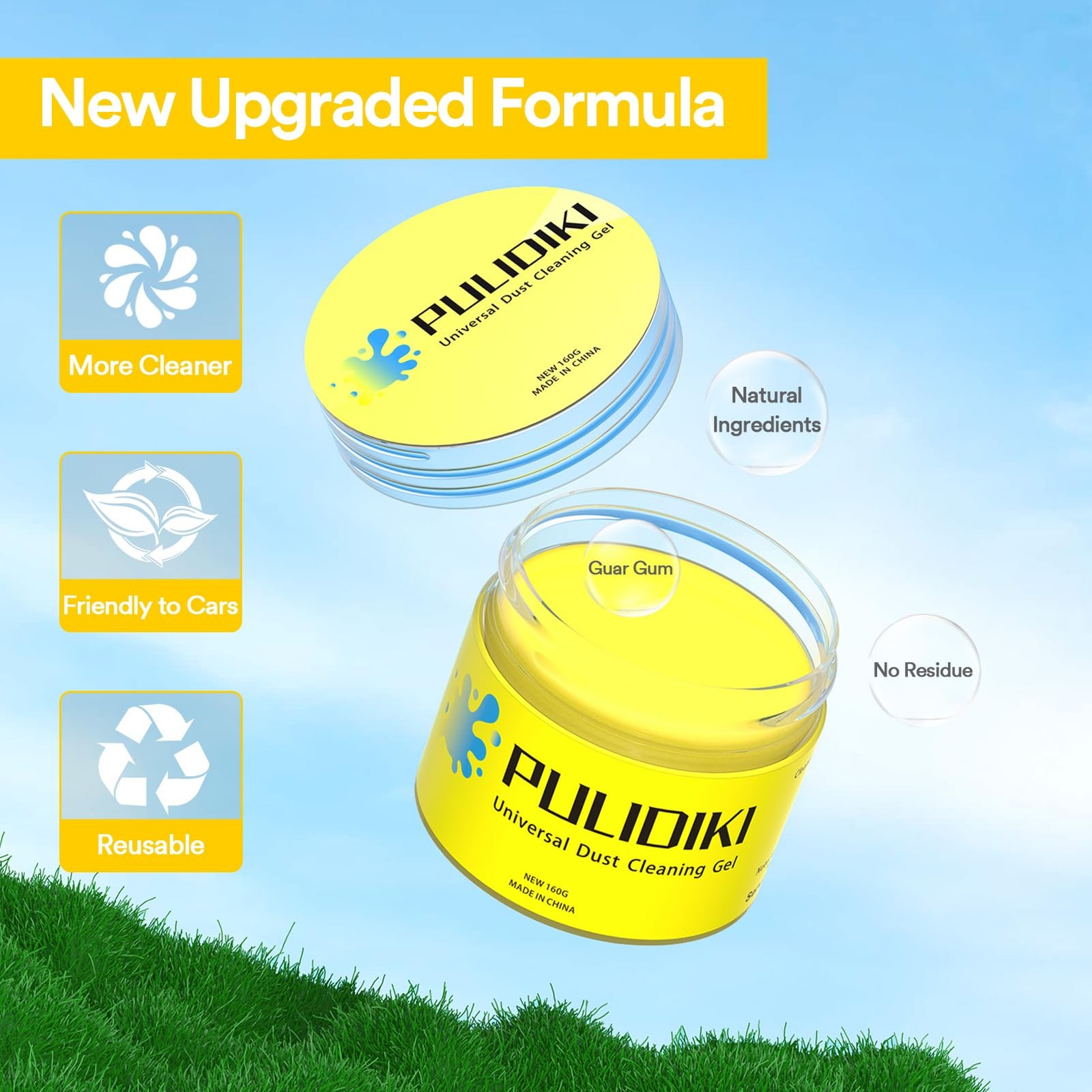 PULIDIKI Car Cleaning Gel Detailing Kit Clean Putty Gel Reusable Auto Detail Too