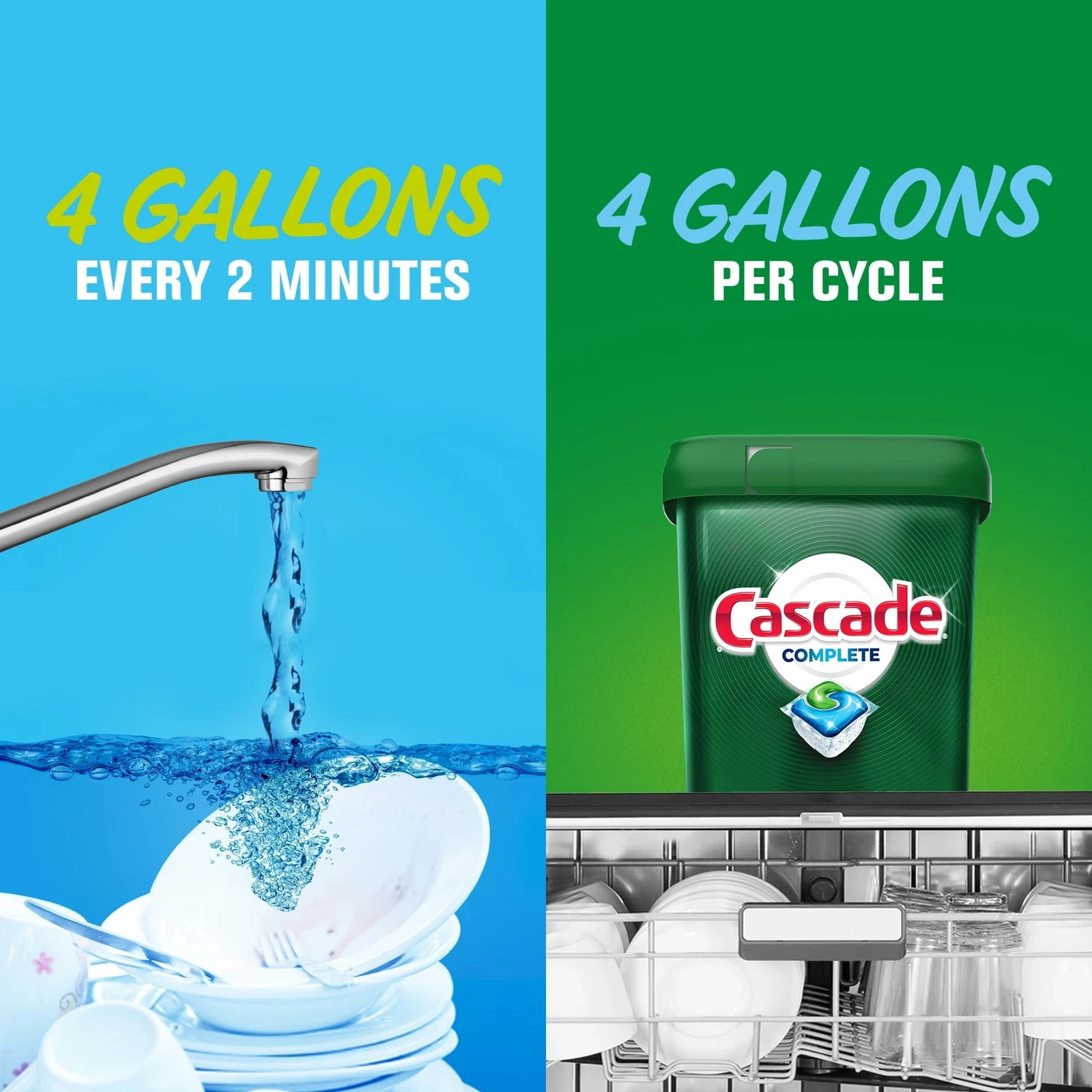 Cascade Complete Dishwasher-Pods ActionPacs Detergent Tabs Fresh Scent 78 Count