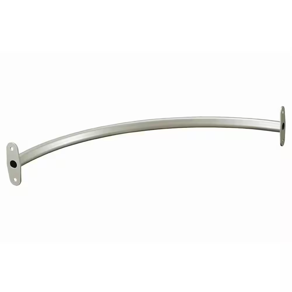 Impressions 23 In. Corner Rounder Nickel Closet Rod