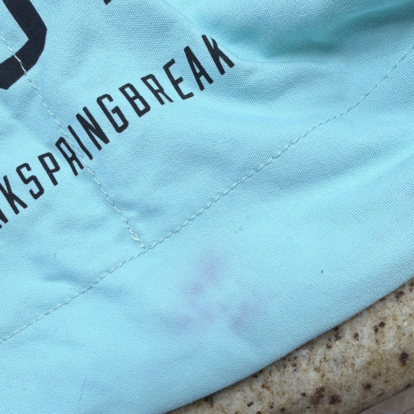 Light Blue “Beach Bound” Reusable Fabric Tote Bag #PinkSpringBreak