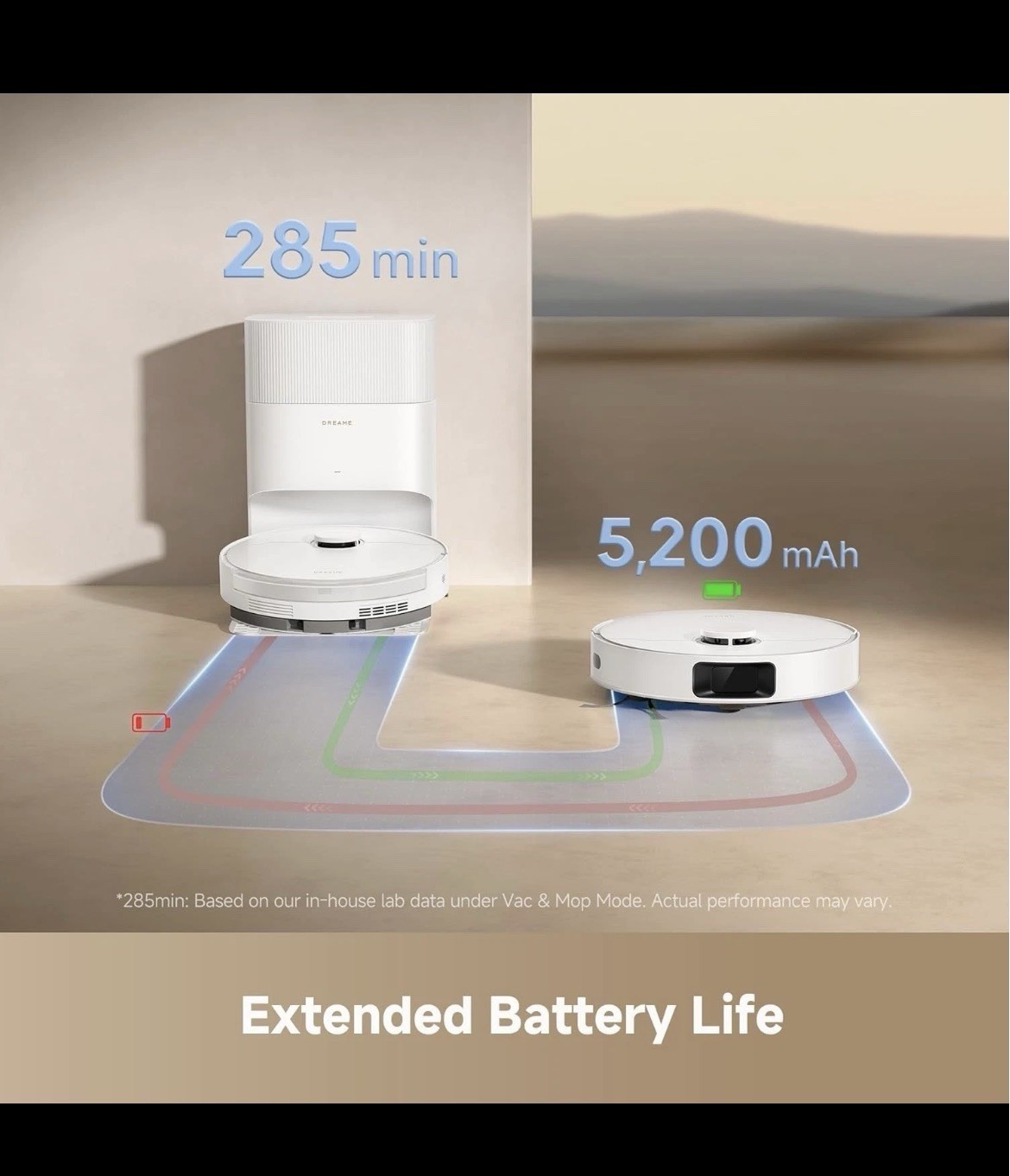 DREAME D20 Plus Robot Vacuum & Mop, 13,000Pa Suction, Self-Emptying w/ Dust Bag