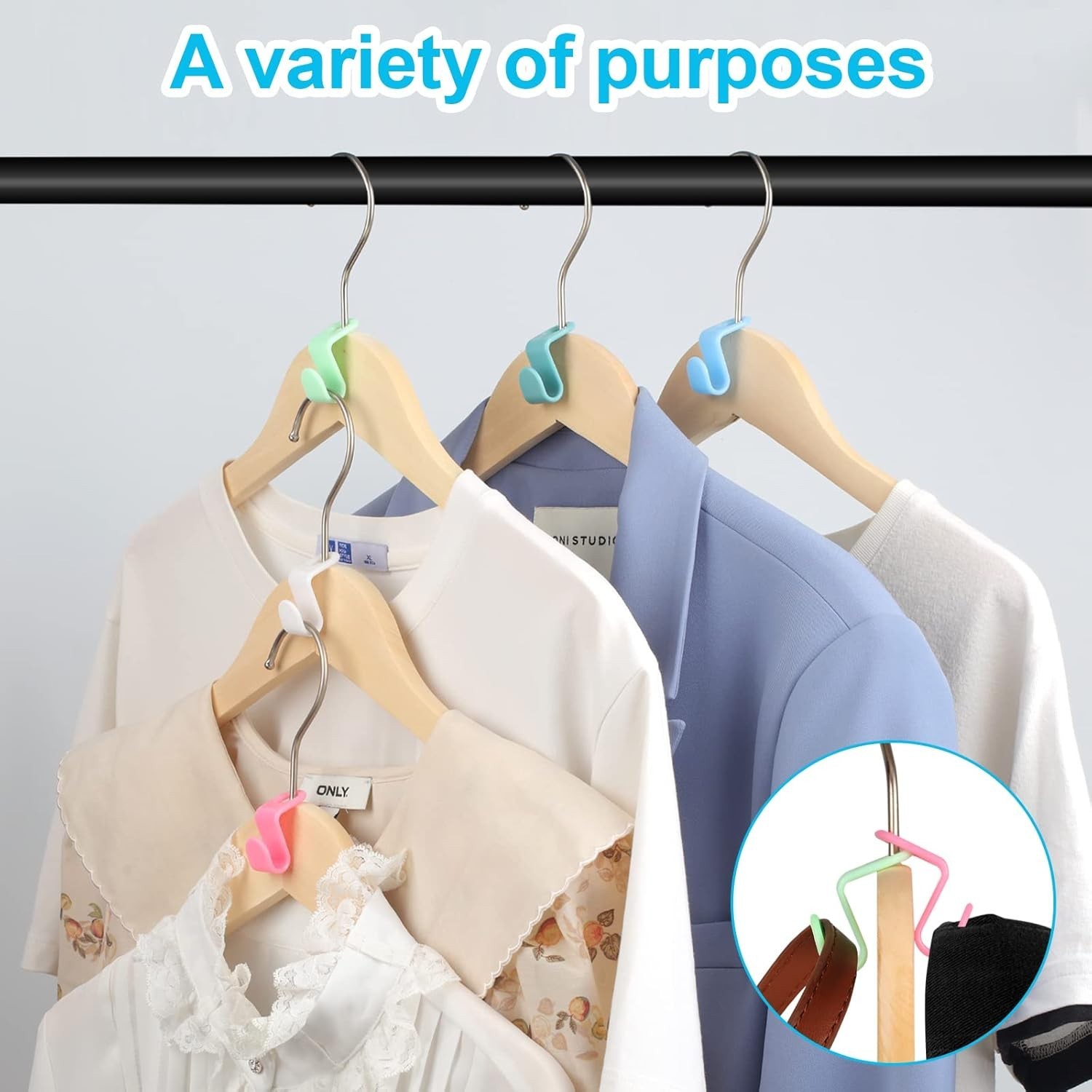 Versatile 100 PCS Hook Shaped Hanger Connectors – Space Efficiency Guaranteed