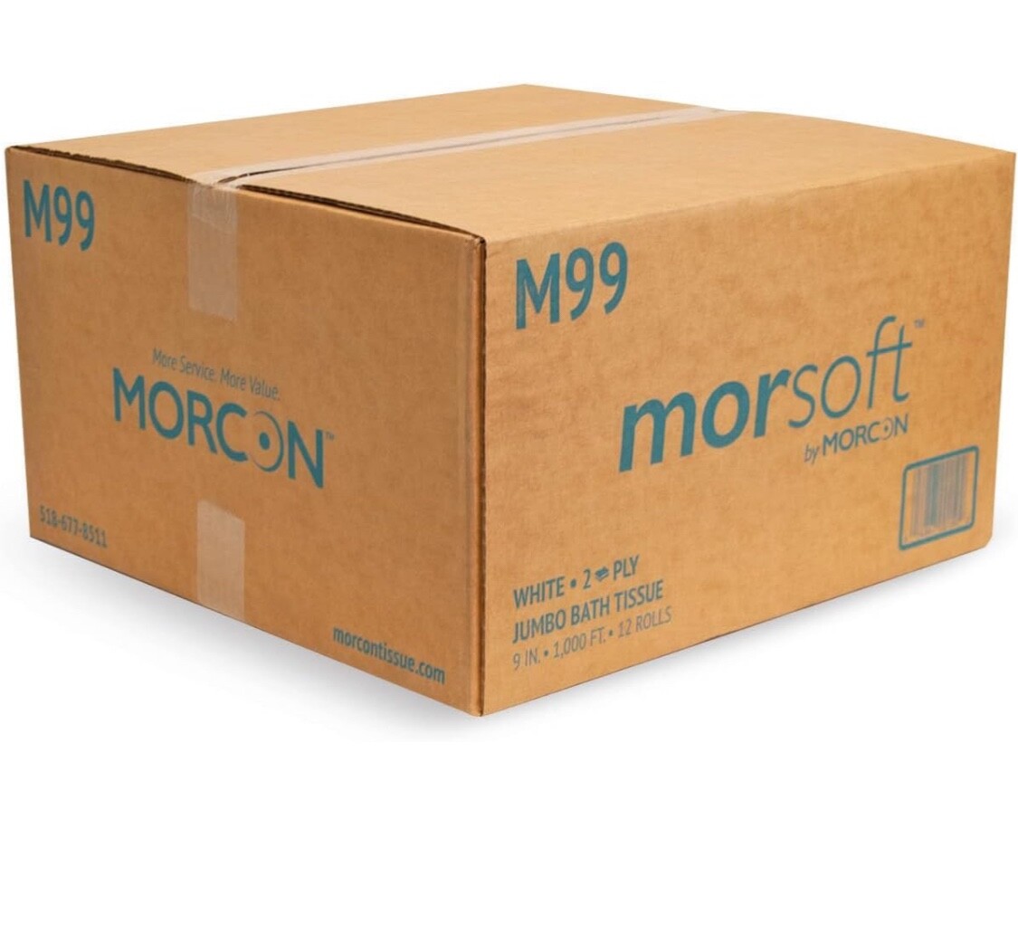 Morcon M99 Morsoft Millennium Jumbo Bath Tissue, Septic Safe, White 12/Ct, 2CT