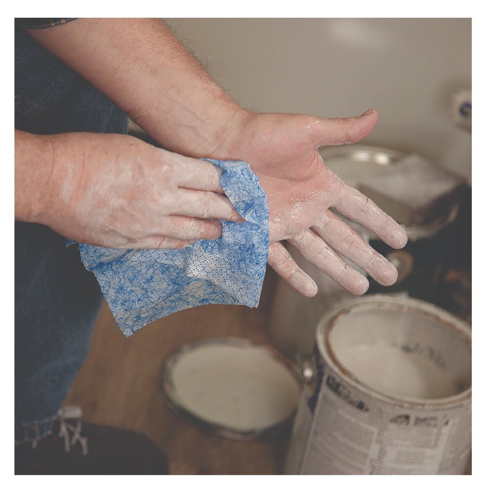 SCRUBS In-A-Bucket Hand Cleaner Towels (6/Carton) Blue/White, Citrus