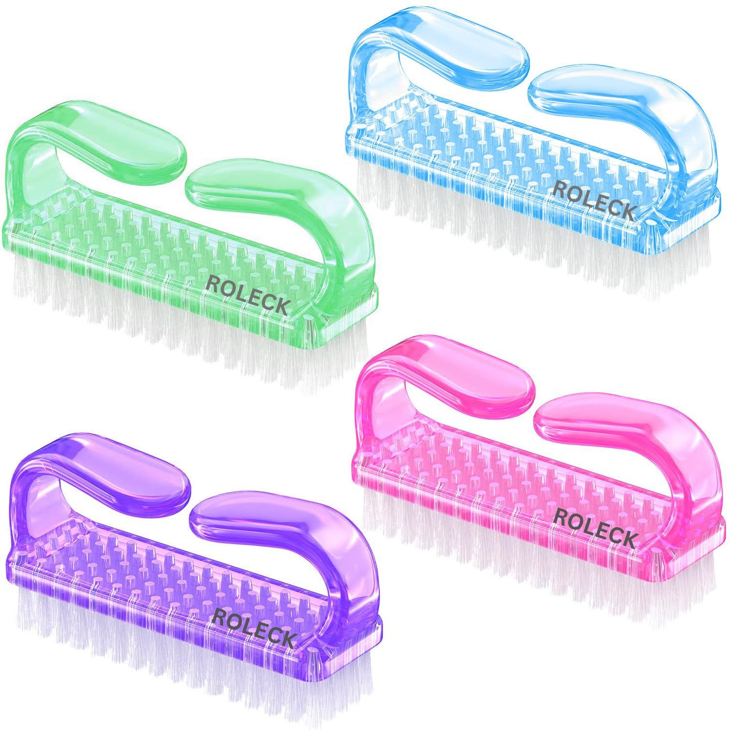 4 Pcs Nail Brush for daily Use – 4 Different 8.3 cm x 2.7 x 4 cm, 4pcs