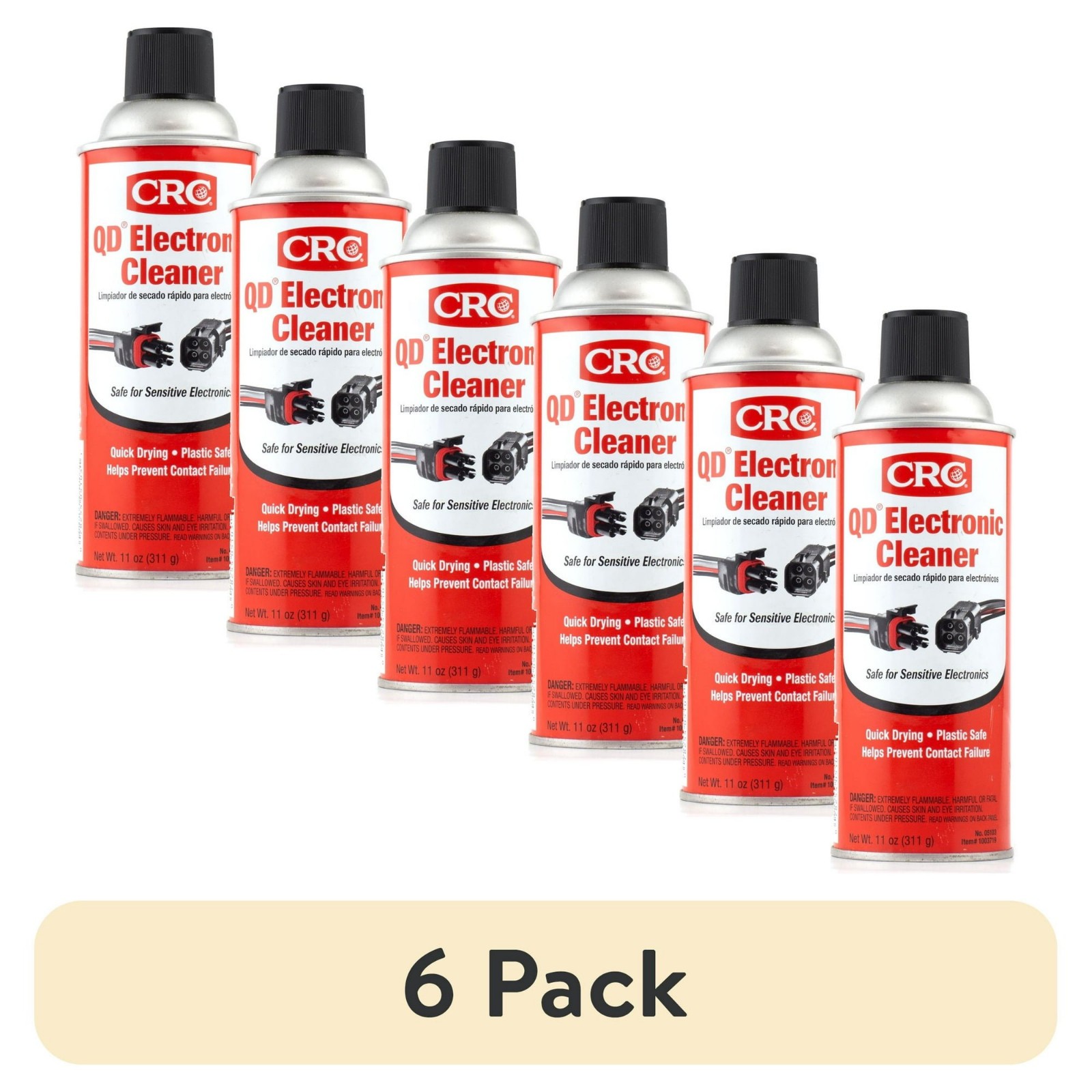 CRC Electronic Cleaner Spray, Quick-Dry Aerosol for Sensitive Electronics 6 pack