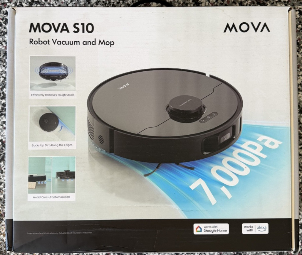 Mova S10 Robot Vacuum Cleaner with 7000Pa Suction, 260 Mins Run Time Liftable