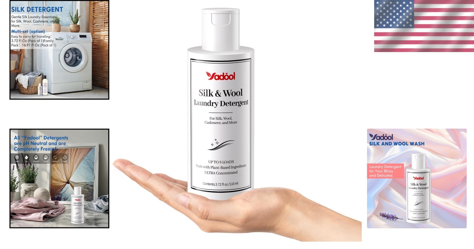 Silk Wool Laundry Detergent Plant-Based Gentle Wash for Fine Fabrics 3.72oz