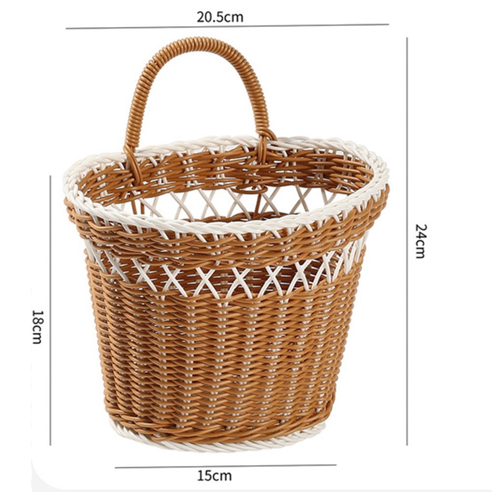 Simple Woven Basket for Everyday Storage Needs 24×20.5x15cm Brown Shade