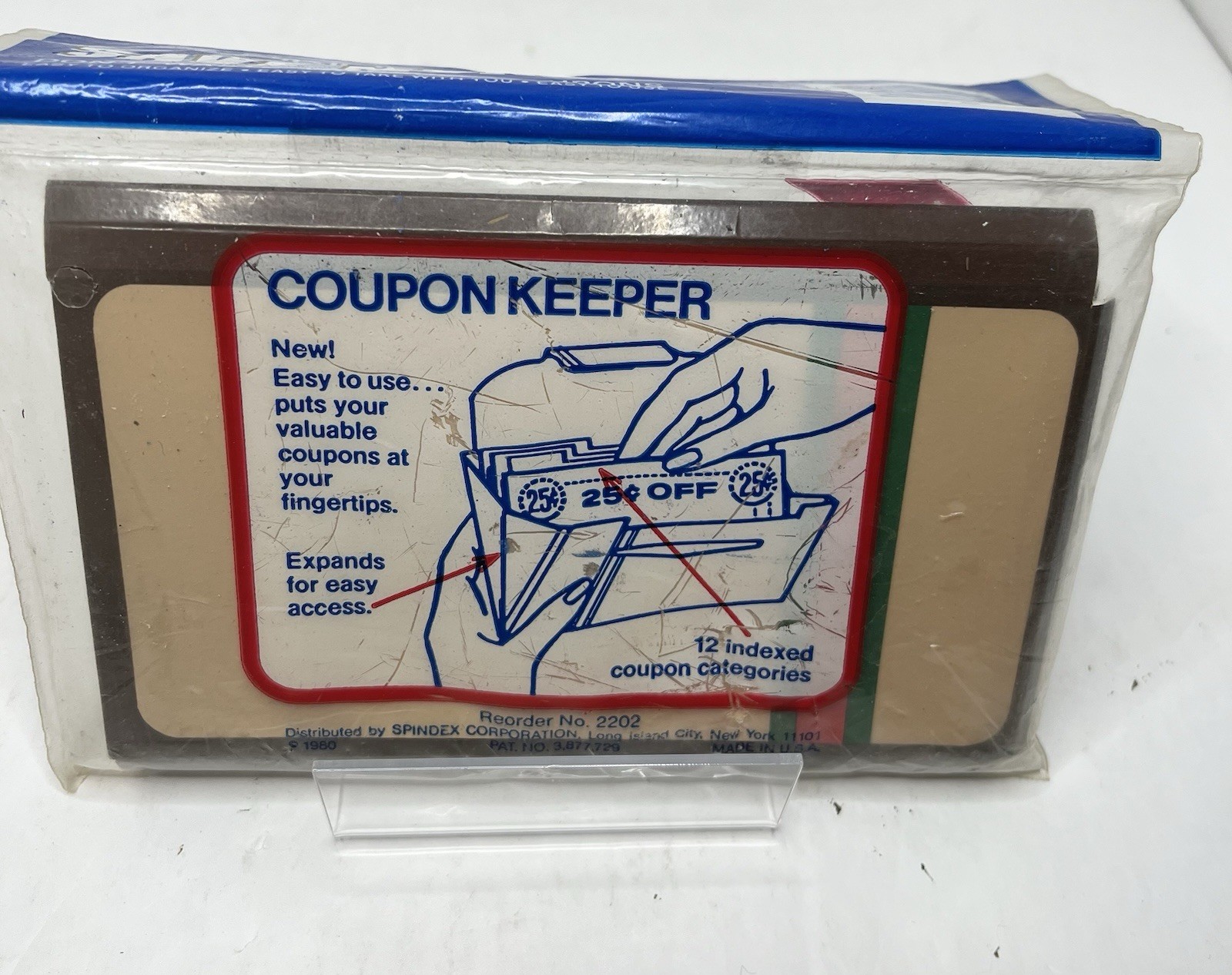 Vintage Spindex Save Money Coupon Keeper