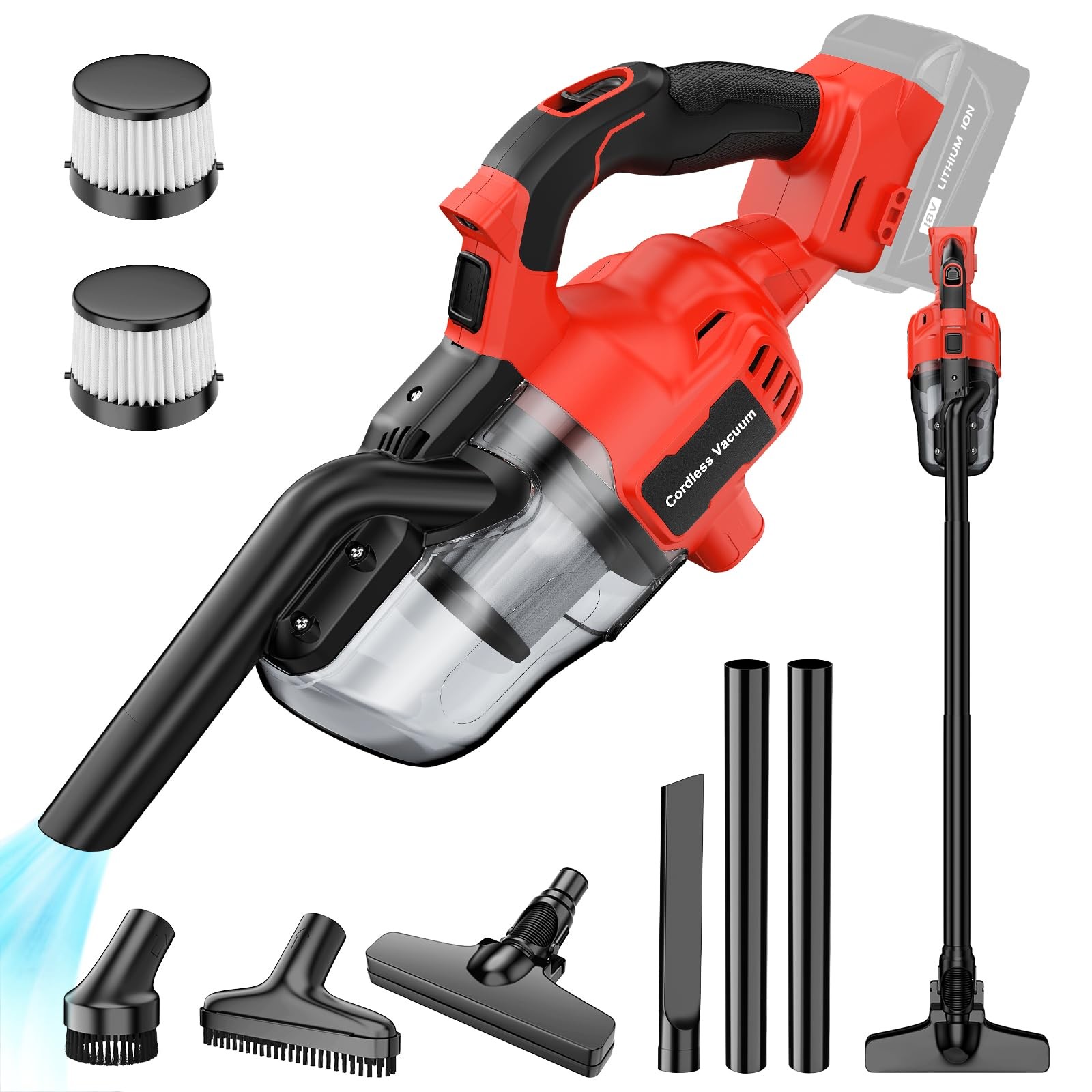 Cordless Vacuum Compatible with Milwaukee M18 Battery, Handheld Vacuum Cleane…