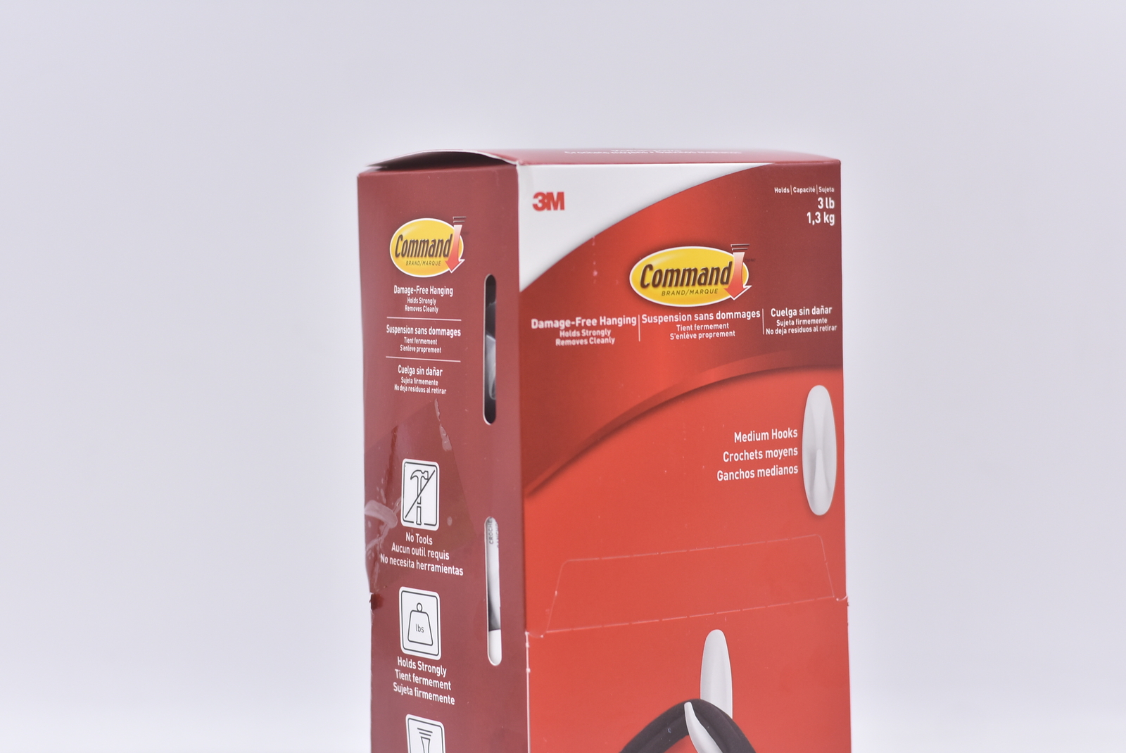 3M Command Medium Hook- 3lbs- White-1/Pack- 50pk Carton 17081CABPK