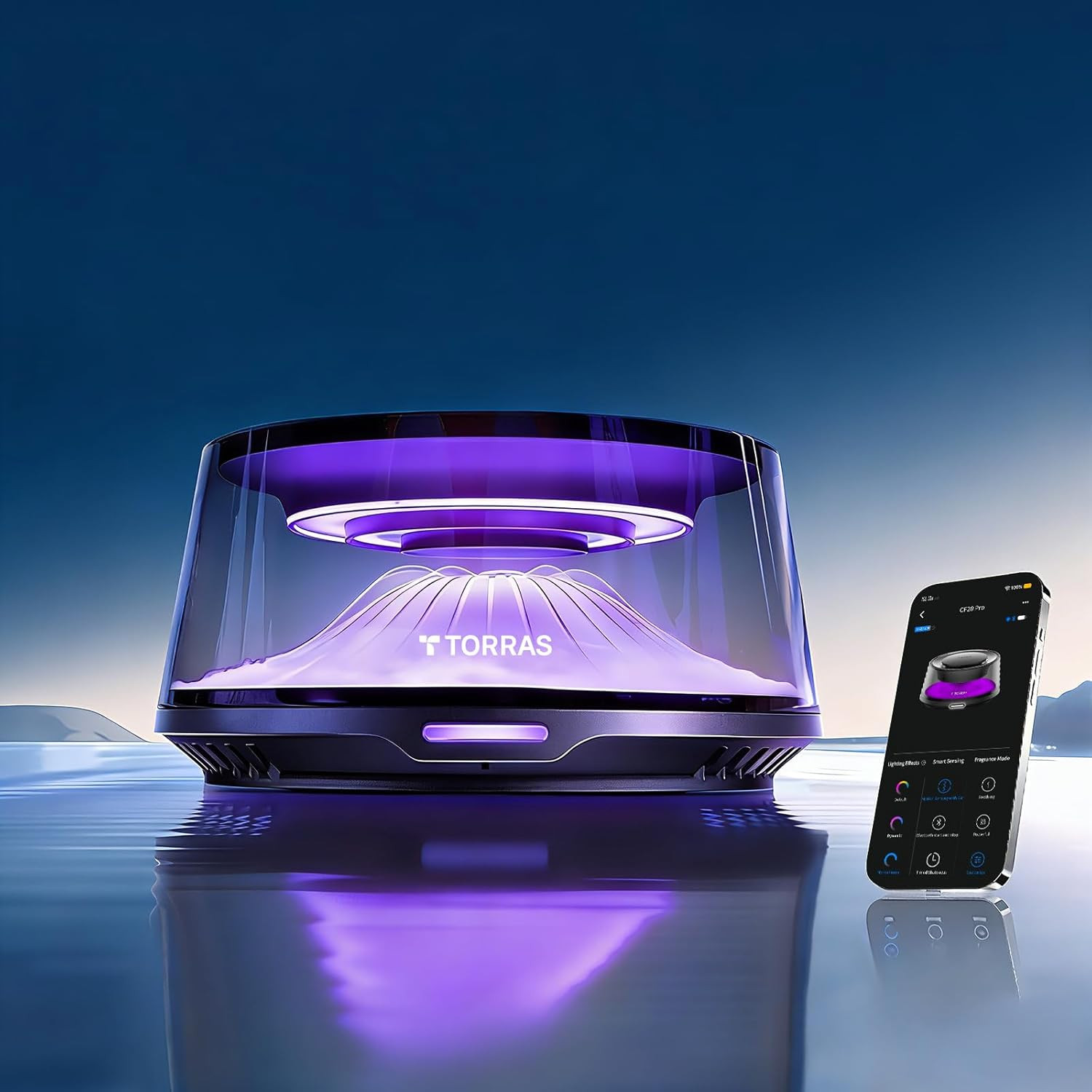 Smart Car Air Fresheners Diffuser, the First App Control Car Freshener, Solar &