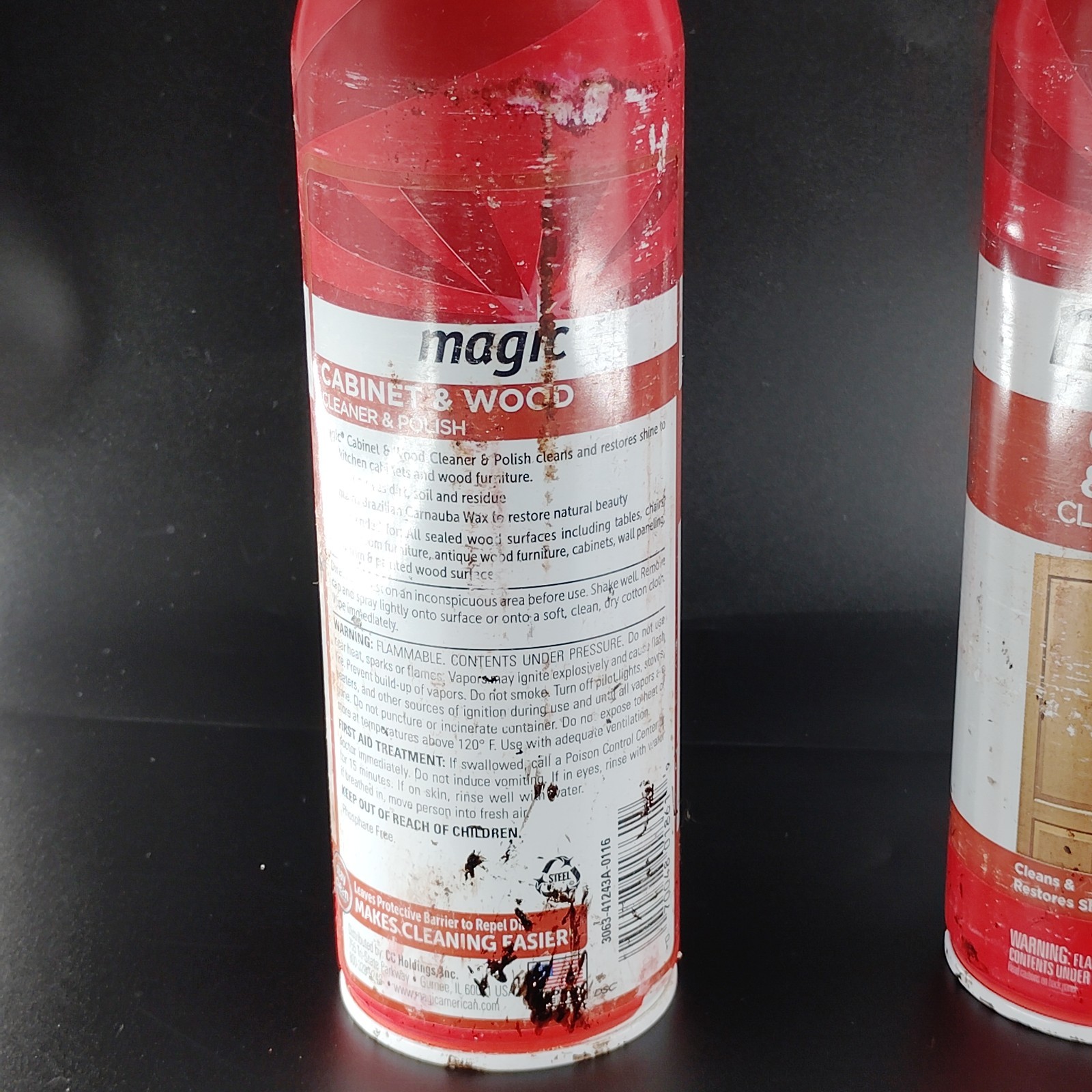 2-Magic Cabinet & Wood Cleaner & Polish, Cleans & Restores Shine, 17oz 90% Full