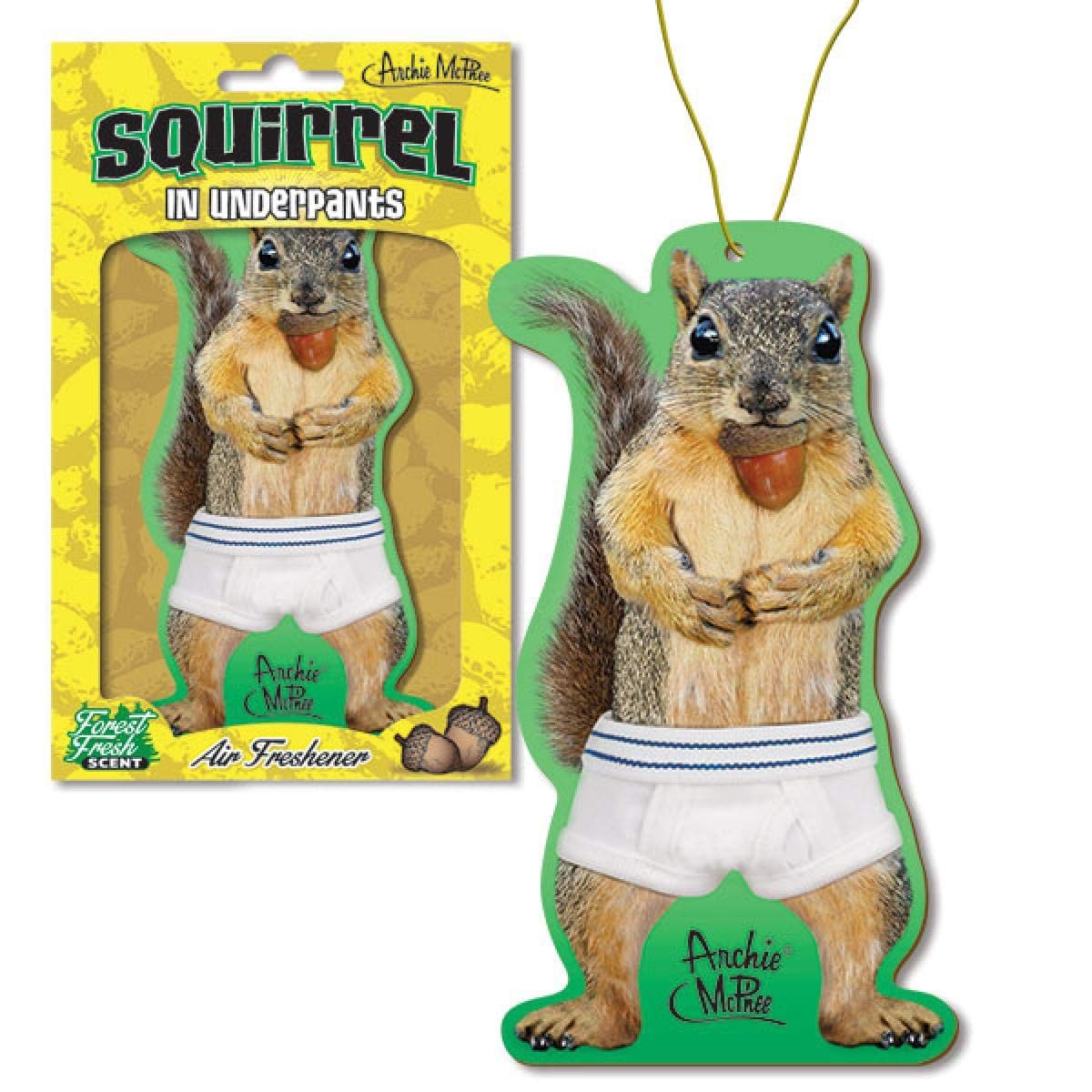 Squirrel Standing in Underwear Funny Air 1 Count (Pack of 1), multi-colored