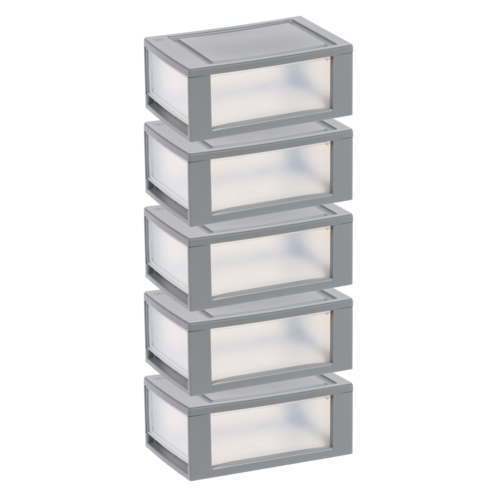 PLASTIC STORAGE Stackable Drawer 6 Quart t 8.5″ Wide Pack of 5 By IRIS USA