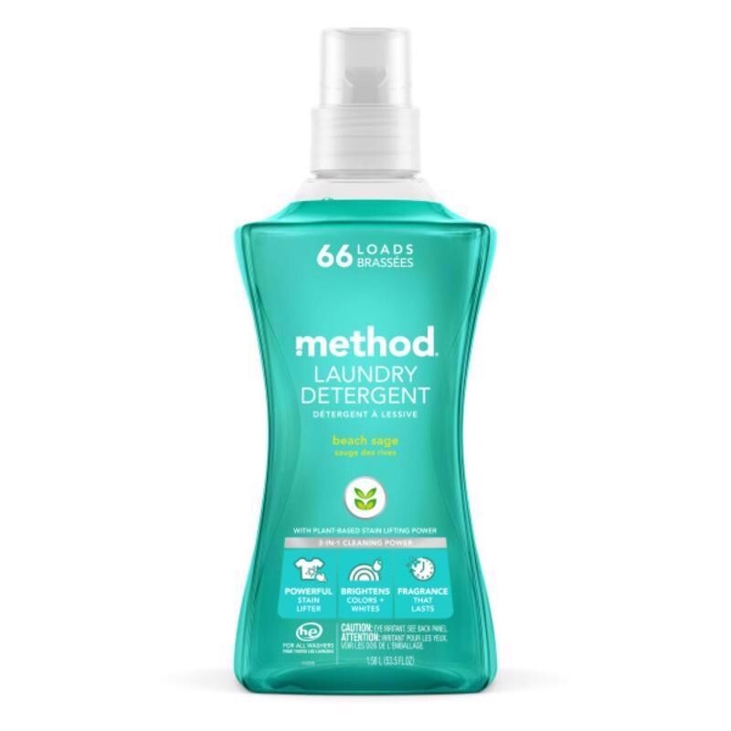 Method Laundry Detergent Beach Sage Long Lasting Fragrance Stain Lifter 53.5 oz