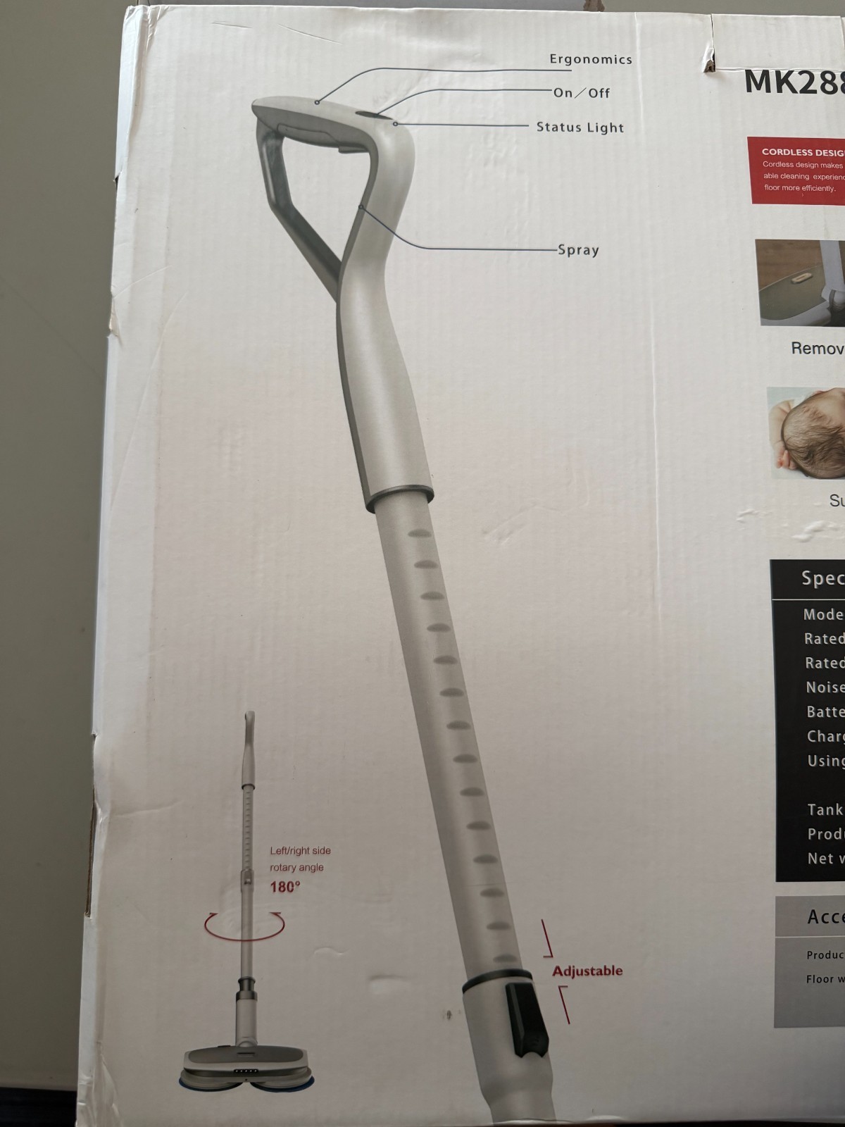 Mark Live Electric Mop Mk288 -New