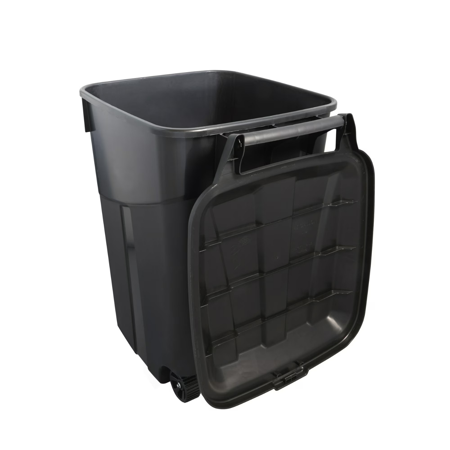 2 Pack Hyper Tough 45 Gallon Rolling Trash Can Heavy Duty Outdoor Black