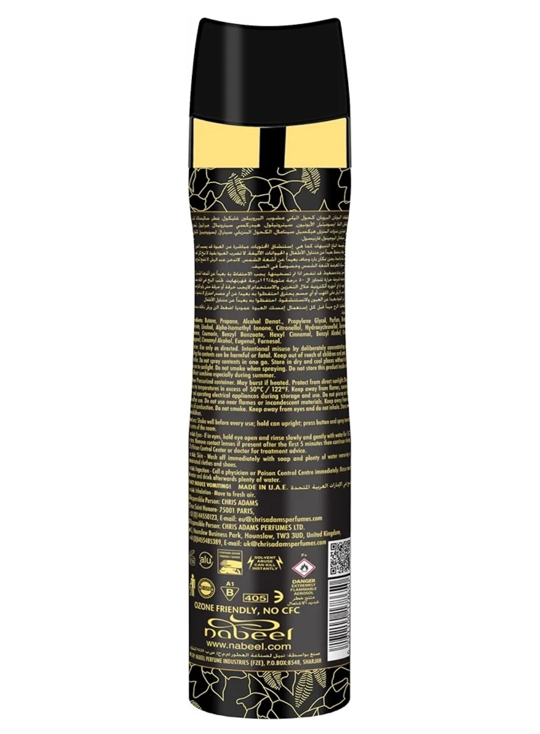 Nabeel Air Freshener Home Fragrance 300ml Aerosol 6 Pack Nabeel Black FREE SHIP