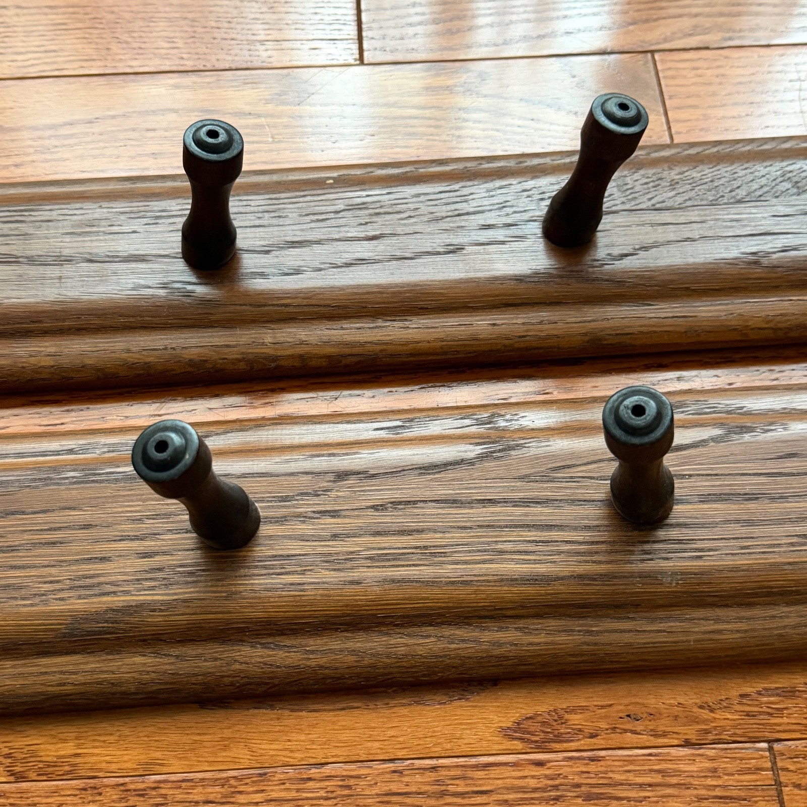 VTG Solid Oak Baseball Cap Hat Racks (Set of 2) – 36″ Wall Mount Hat Display Peg