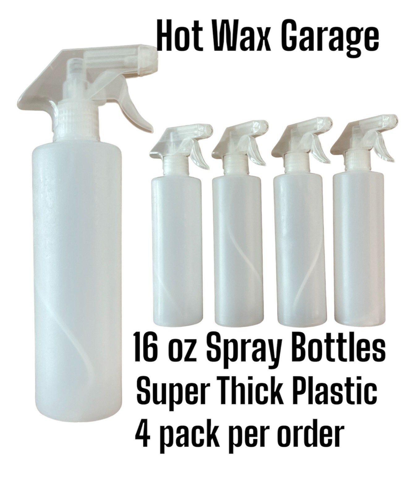 16oz Empty PlasticTrigger Sprayer Bottles Chemical Resistant Triggers X 4