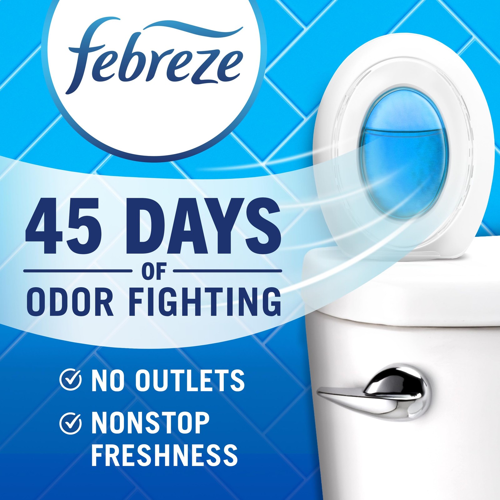Febreze Small Spaces Air Freshener Linen Sky Odor Eliminator 0.5 Fl Oz 45 Days