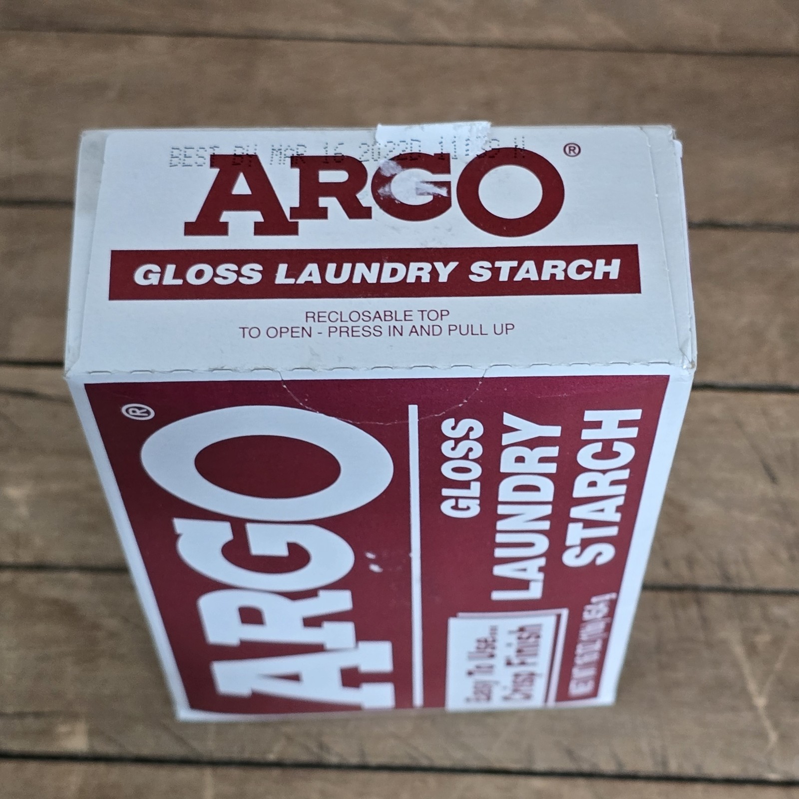 ARGO Gloss Laundry Starch Red Removes Greasy Spots 16oz Exp. 02/2022