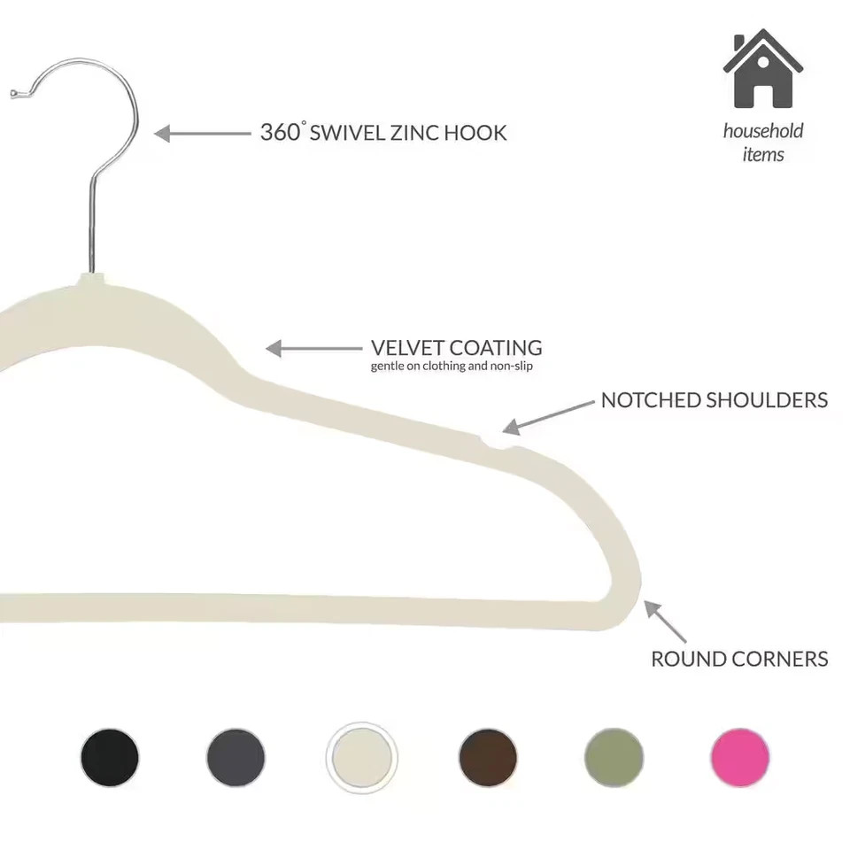 Ivory Velvet Hangers 25-Pack