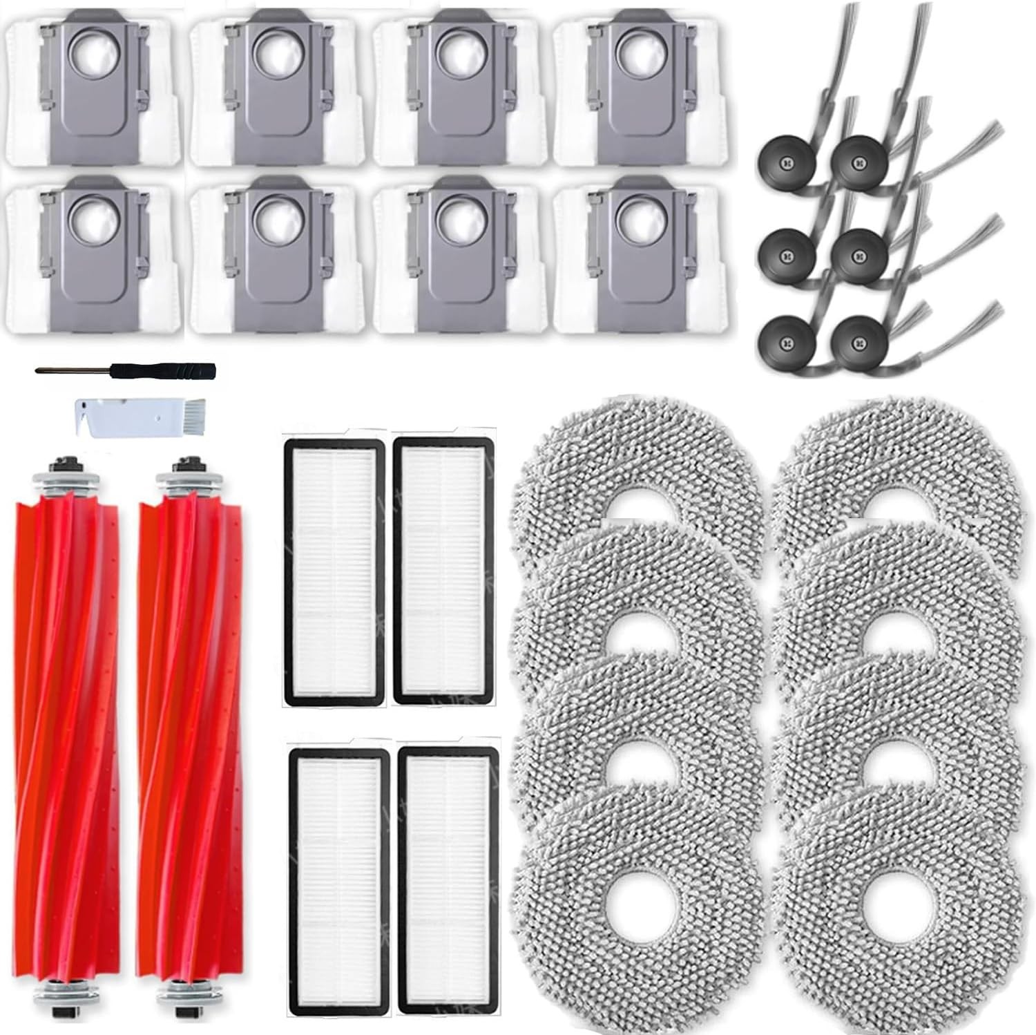28Packs Accessories Kit Compatible with Roborock QV 35A QR 798 Robot Vacuum