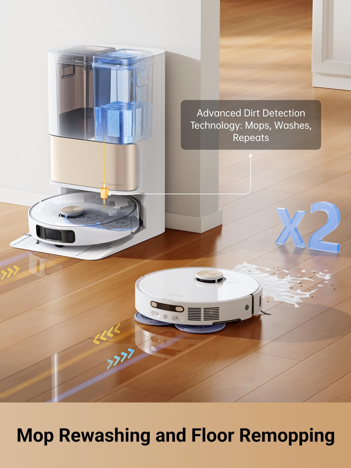 DREAME L10s Pro Ultra Heat Robot Vacuum and Mop Combo Mop Extend 7000Pa Suction