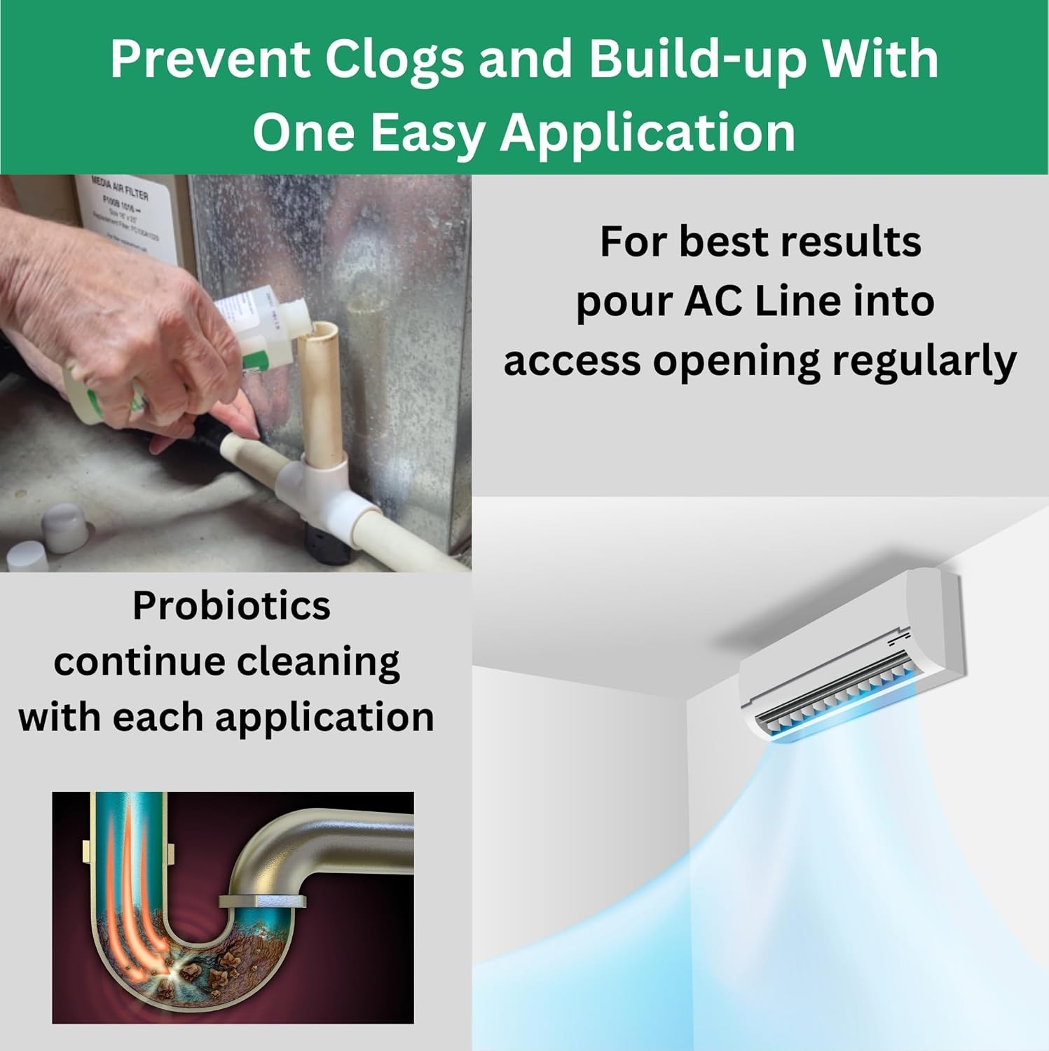 AC Drain Line Cleaner – 2 Pack / 6 Supply – Cleans HVAC drain lines, cleaner…