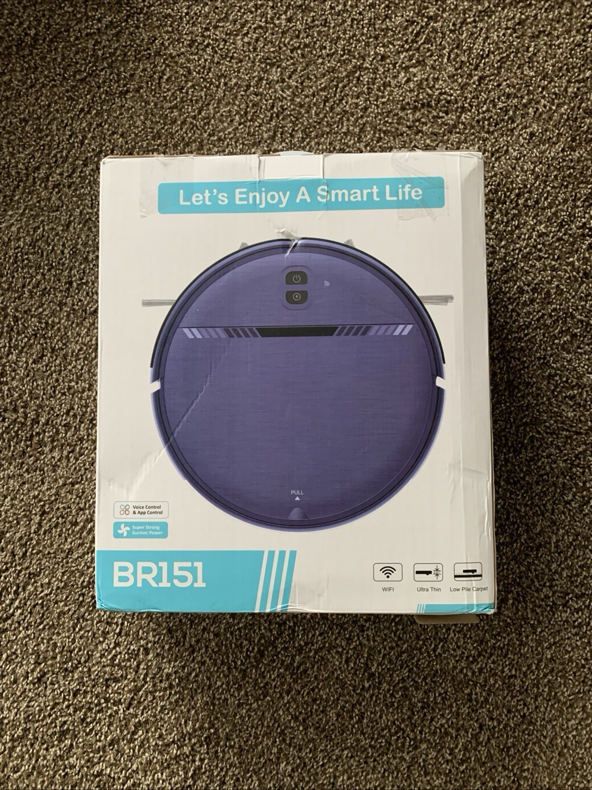 BR151 Black Robot Vacuum and Mop Combo with Voice and App Control