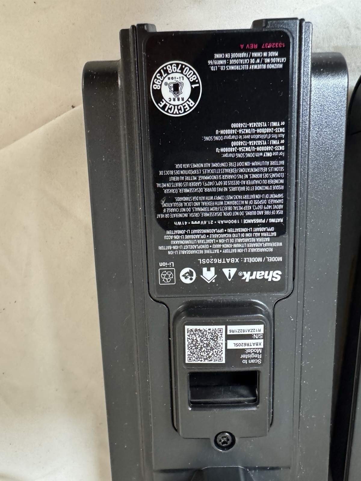 Shark Vacuum Batteries (2) For Battery Model XBATR62DSL