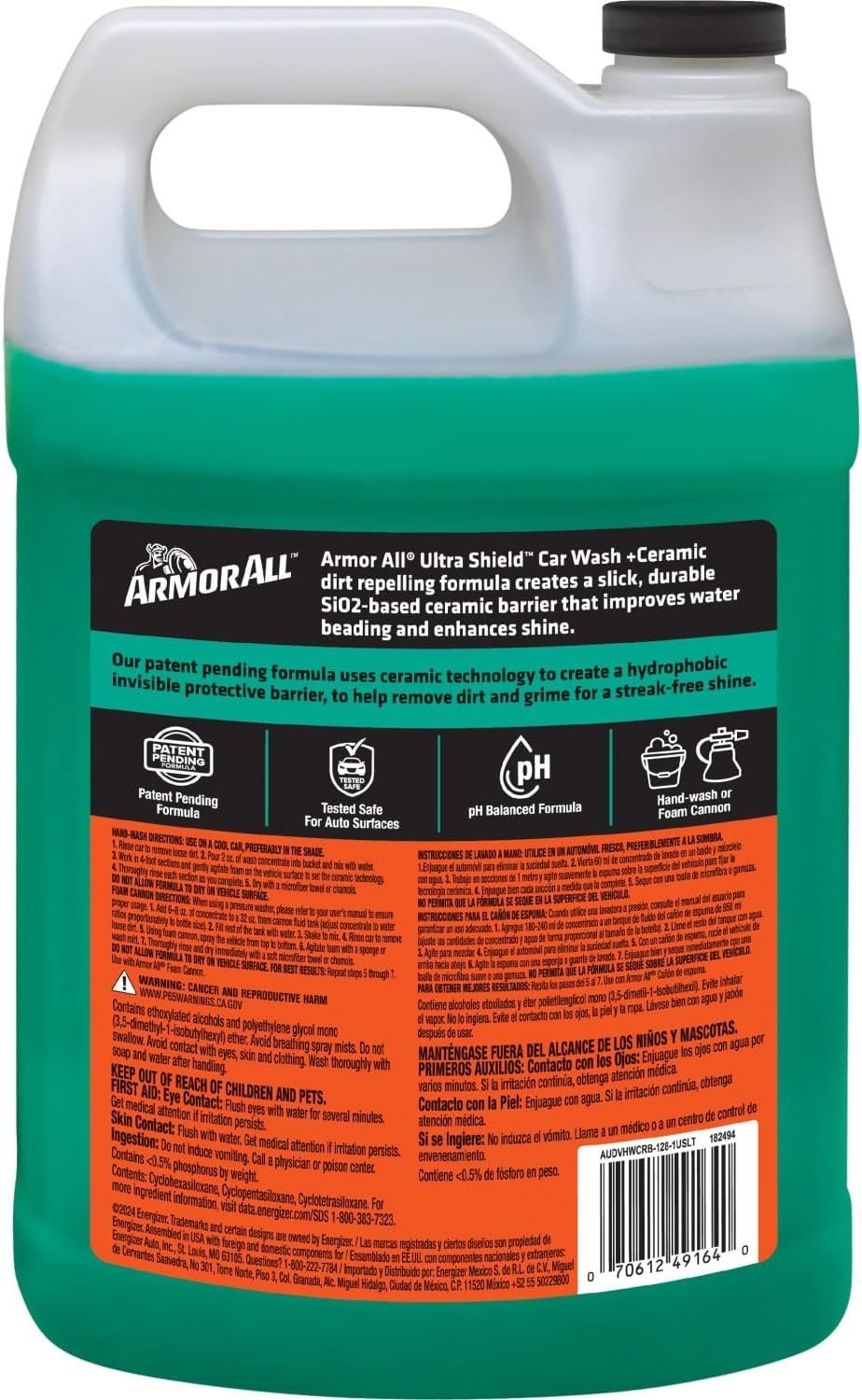 Ceramic Foaming Car Wash Soap with Extreme Shield, 1 Gallon, 128 Fl Oz Pack of 1