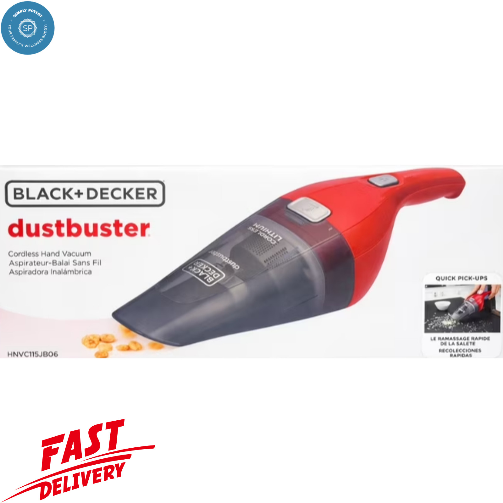 Dustbuster Cordless Handheld – Portable Car & Pet Hair Vacuum, HNVC115JB06