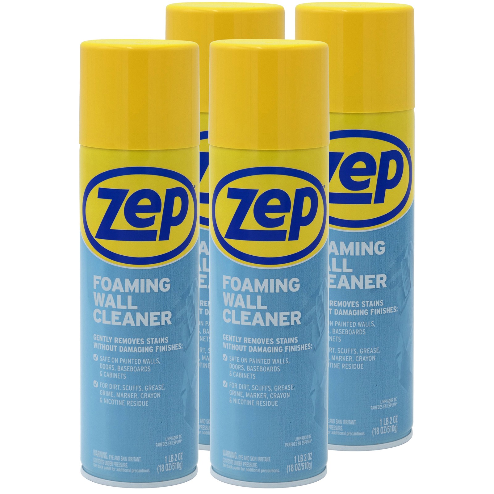 Zep Foaming Wall Cleaner – 18 oz (Case of 4) ZUFWC18 – Removes Stains Without