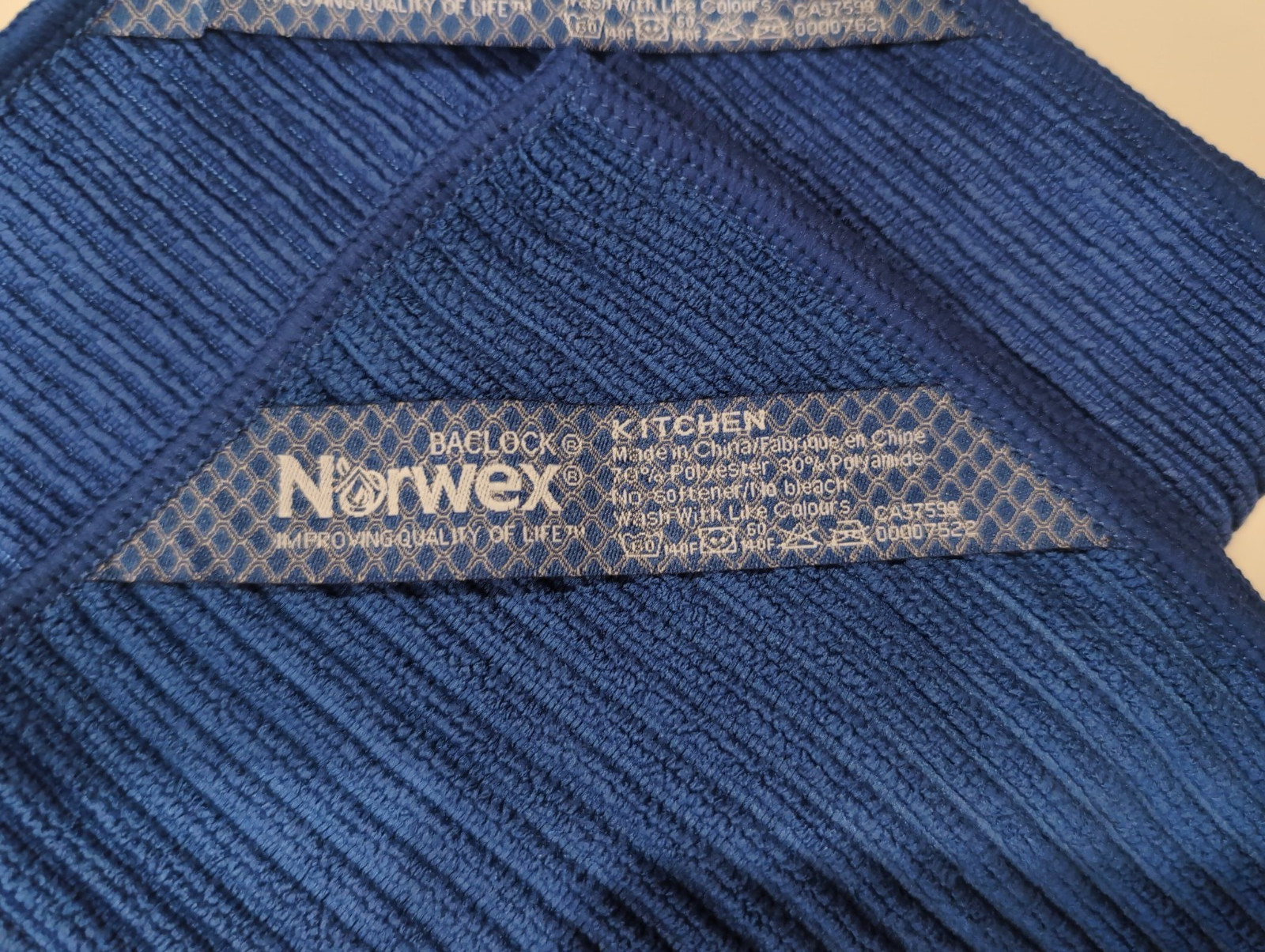 Norwex Channel Textured Kitchen Cloth and Towel Set Navy – New without packaging