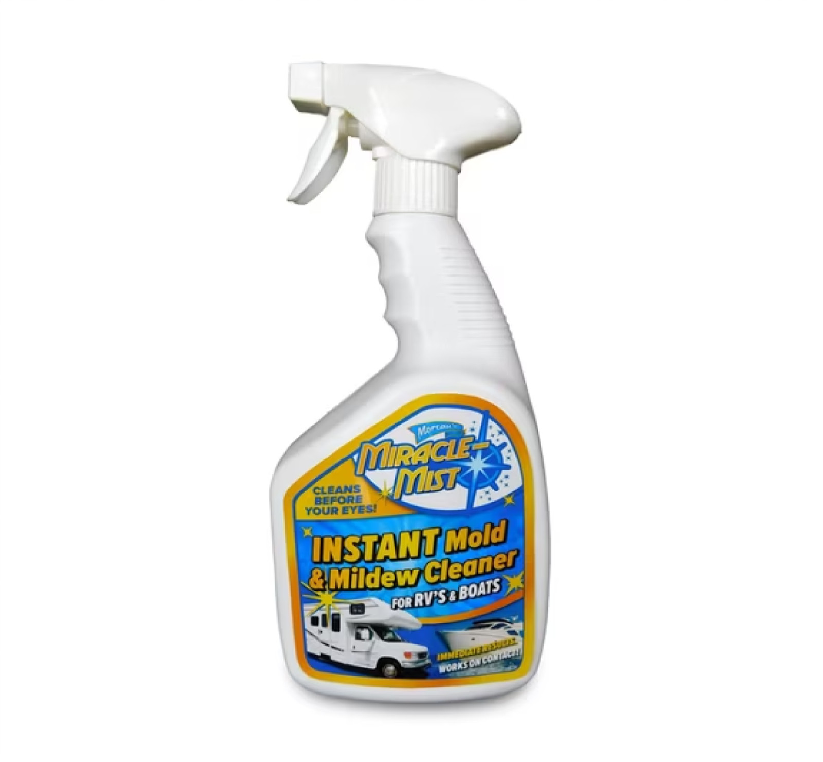 Miraclemist Instant Mold and Mildew Spray Remover for RV and Boat Exterioran