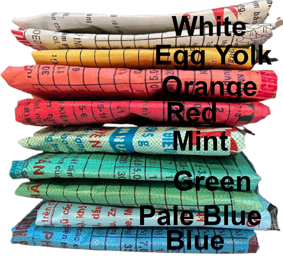 Fair Trade Upcycled Laundry Basket made from Recycled Fish Feed Bags in Cambodia