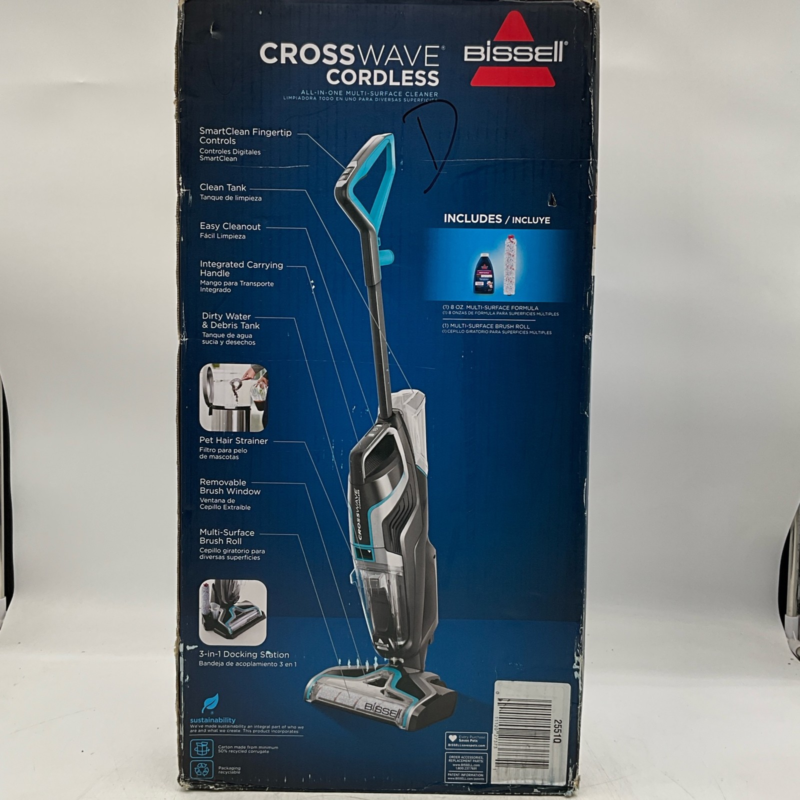 BISSELL CrossWave Cordless 2551Q Vacuum & Wash Multi-Surface New Open Box