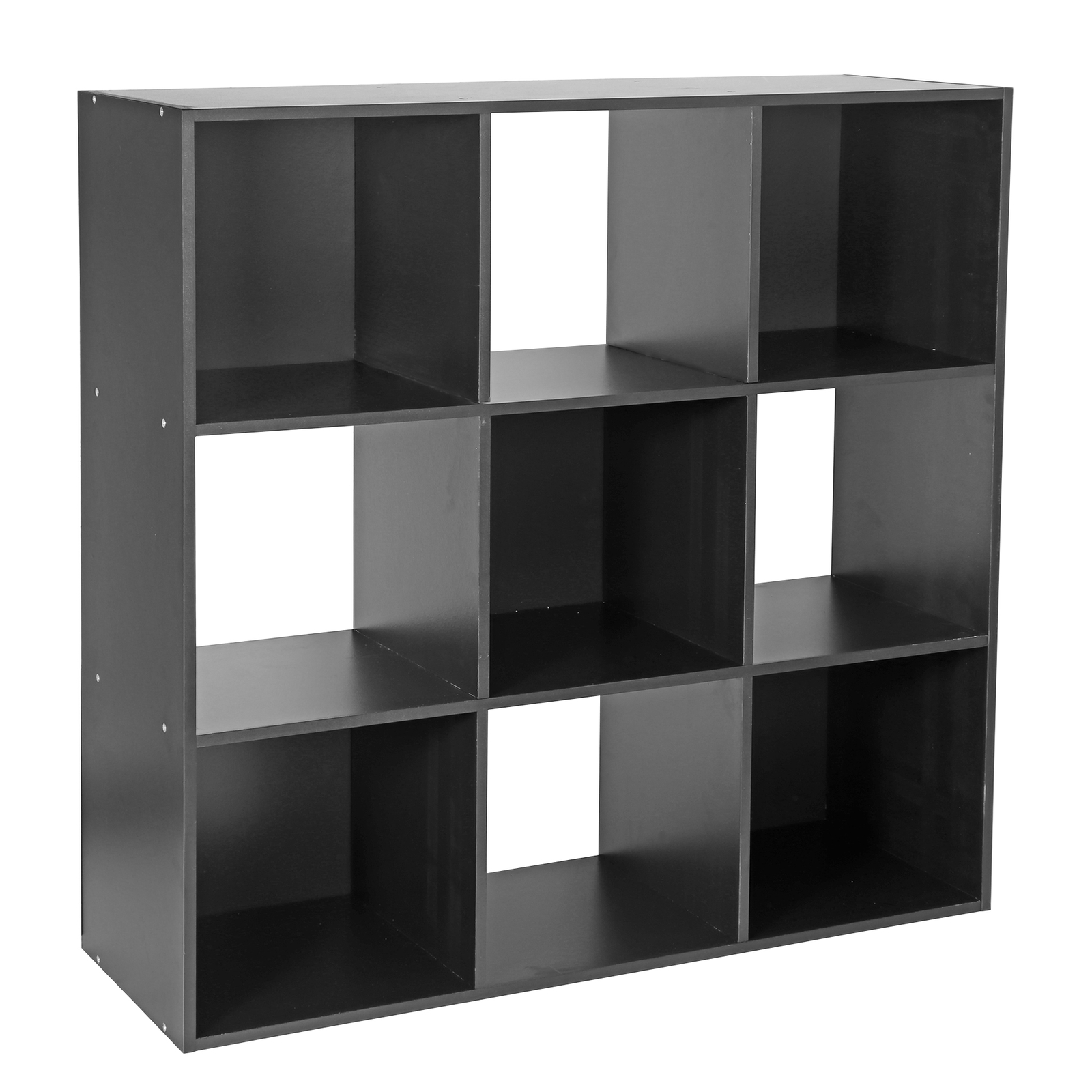 9-Cube Black Closet Organizer Storage Shelves Save Space Study Bookshelves