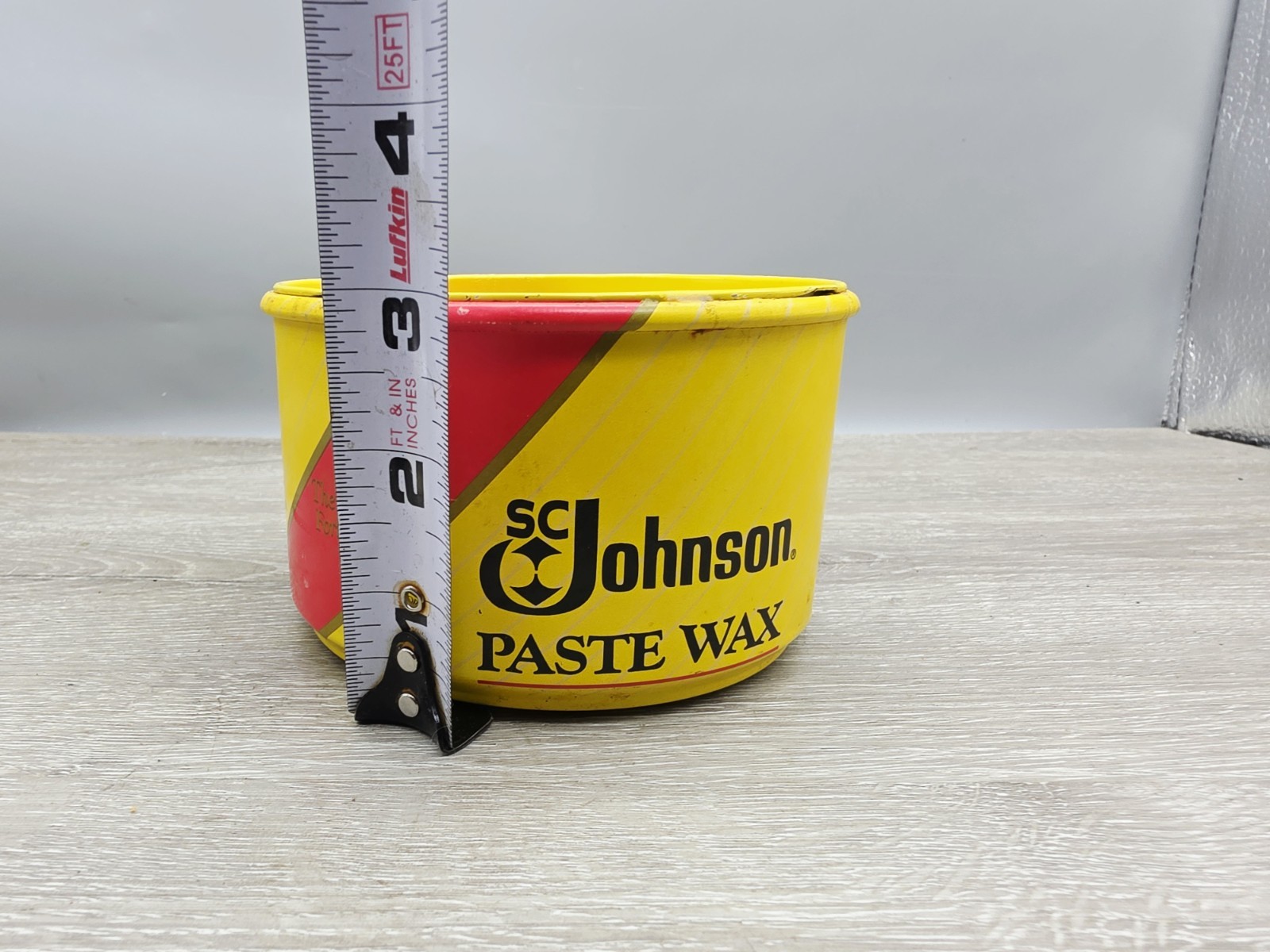 SC Johnson Paste Wax 16 oz Open Can Discontinued USA. 18 Oz Weight
