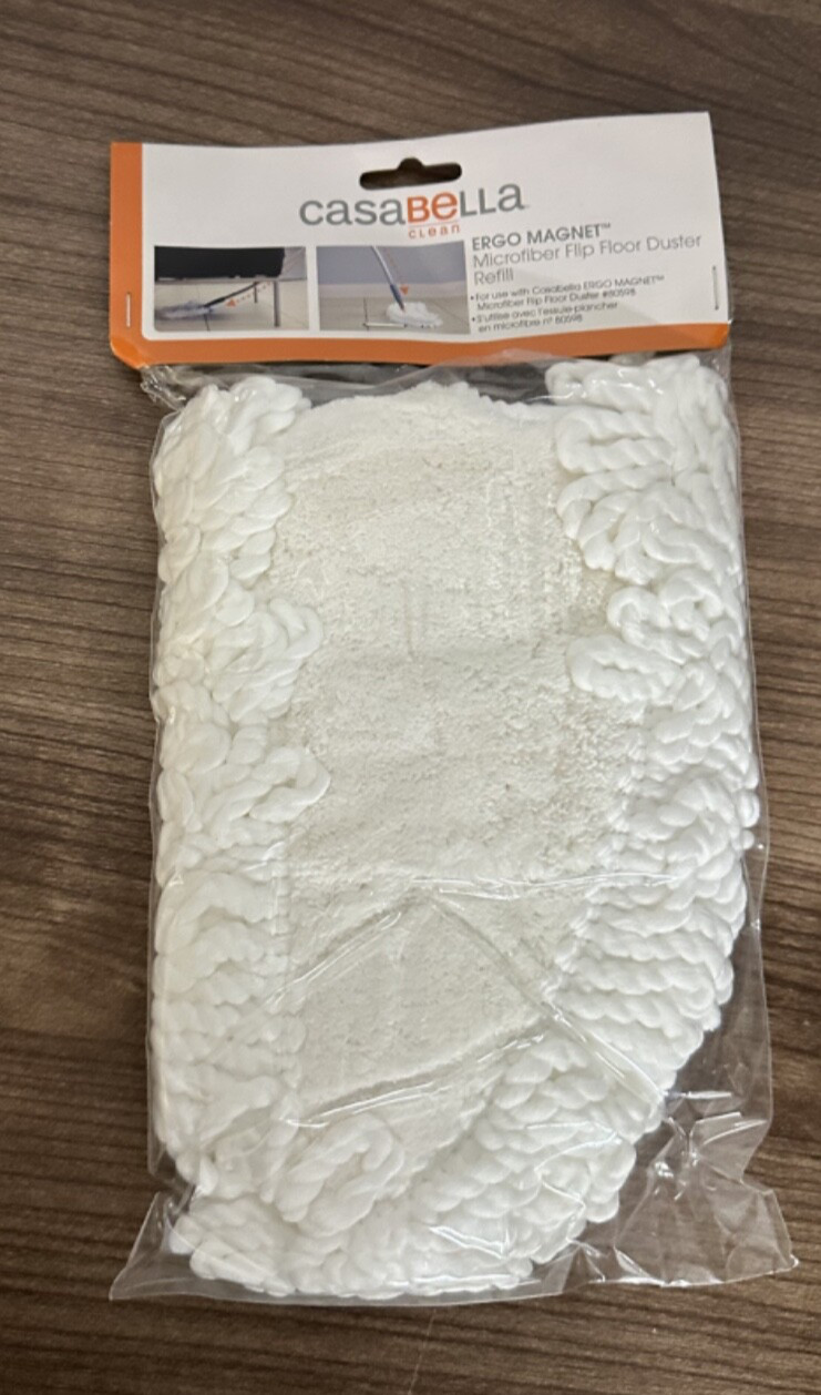 New Casabella Clean Ergo Magnet Microfiber Flip Floor Duster Refill #33270