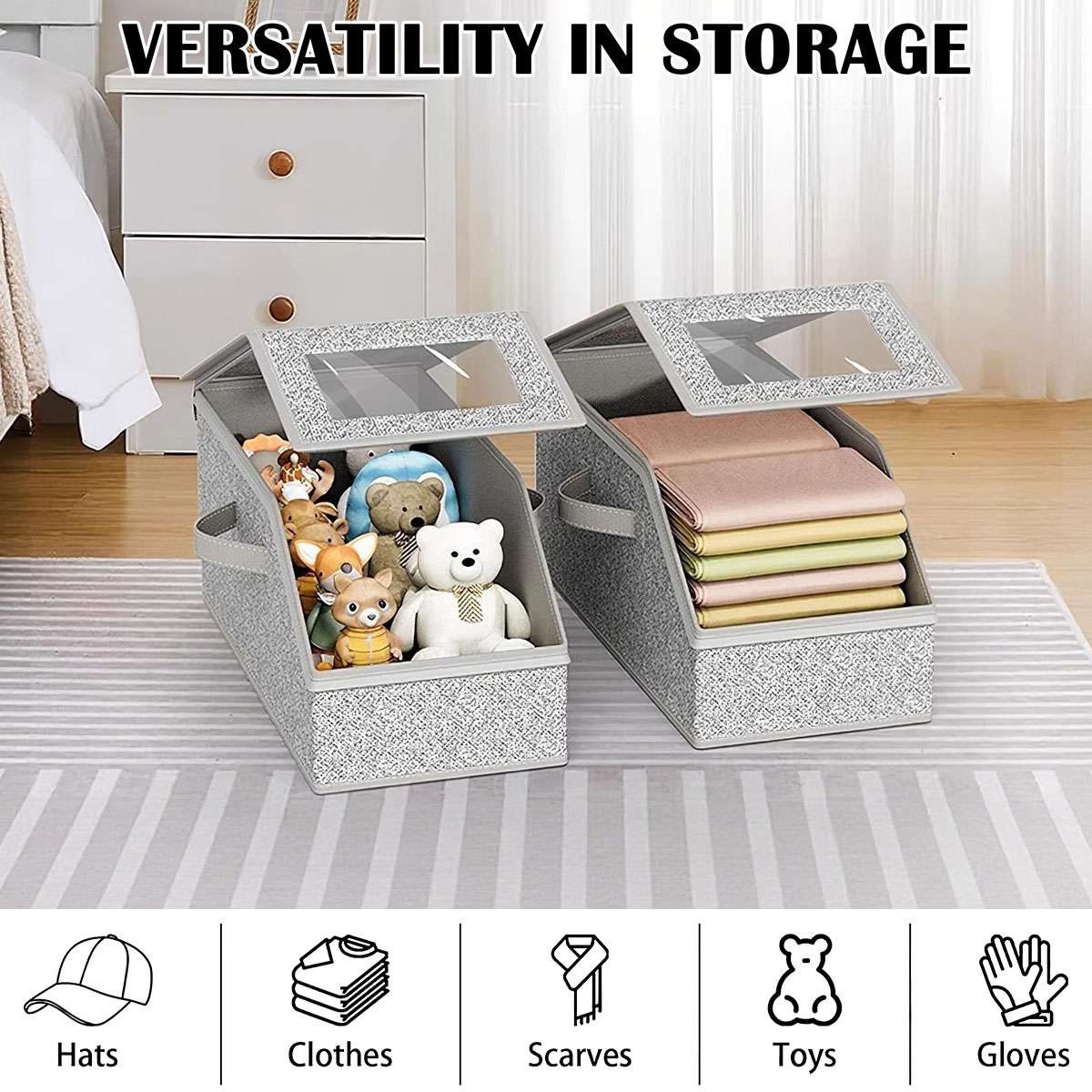 1/2/3PC Hat Storage Dust Bag Baseball Hat Cap Organizer Clear Rack Zipper Holder