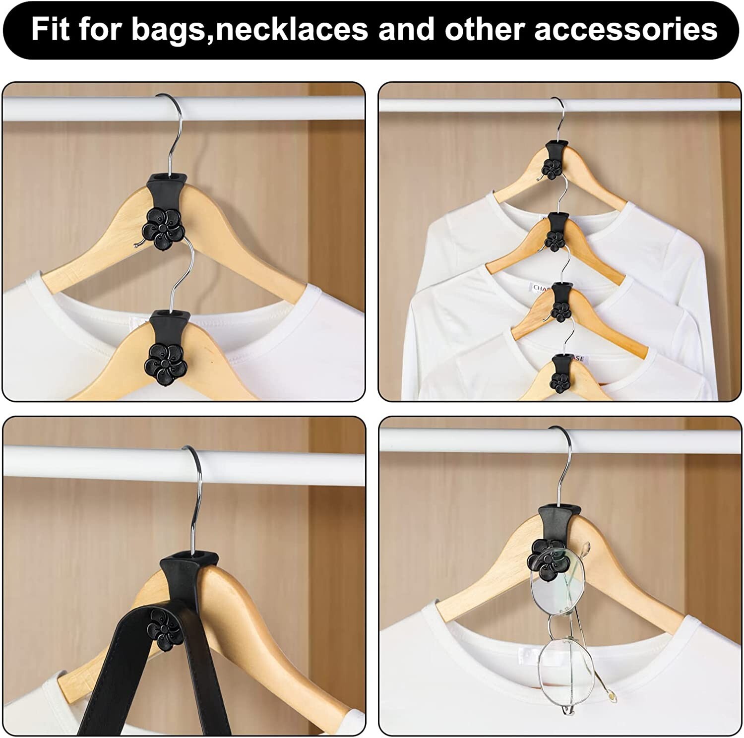 40x Space Saving Hanger Hooks Clothes Hanger Connector Hook Organizer Closet US
