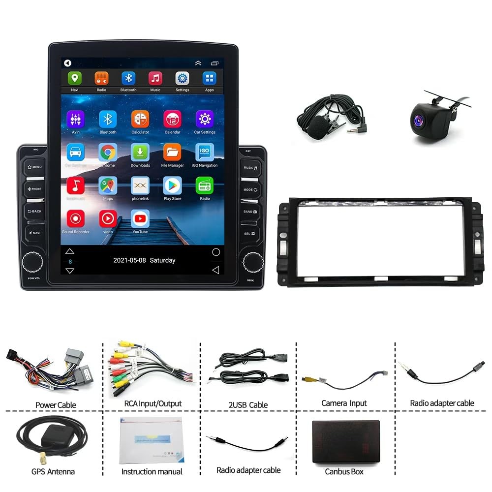 Android 13 9.7 Inch Touch Screen Radio for Jeep Commander 2008-2011 Wireless
