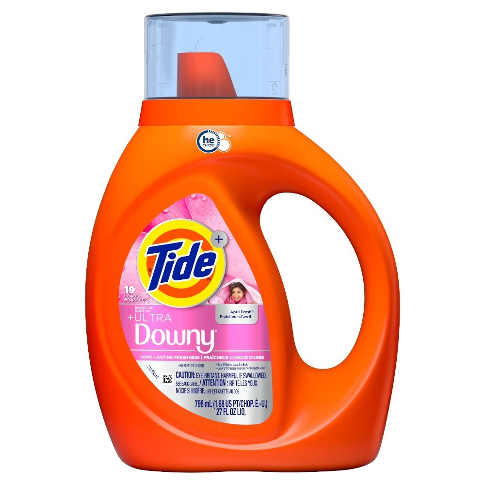 Laundry Detergent Liquid Plus a Boost of Ultra Downy, 27 fl oz, 19 Loads